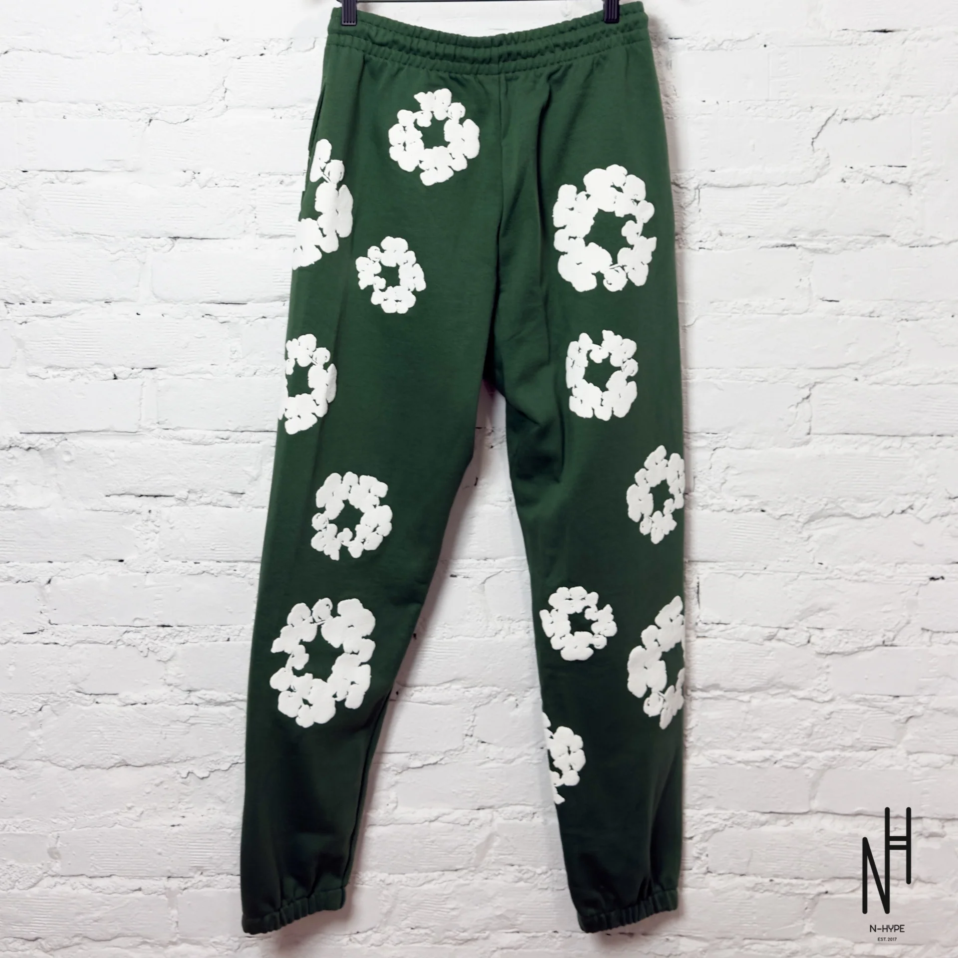 Denim Tears The Cotton Wreath Sweatpants Green - Image 5