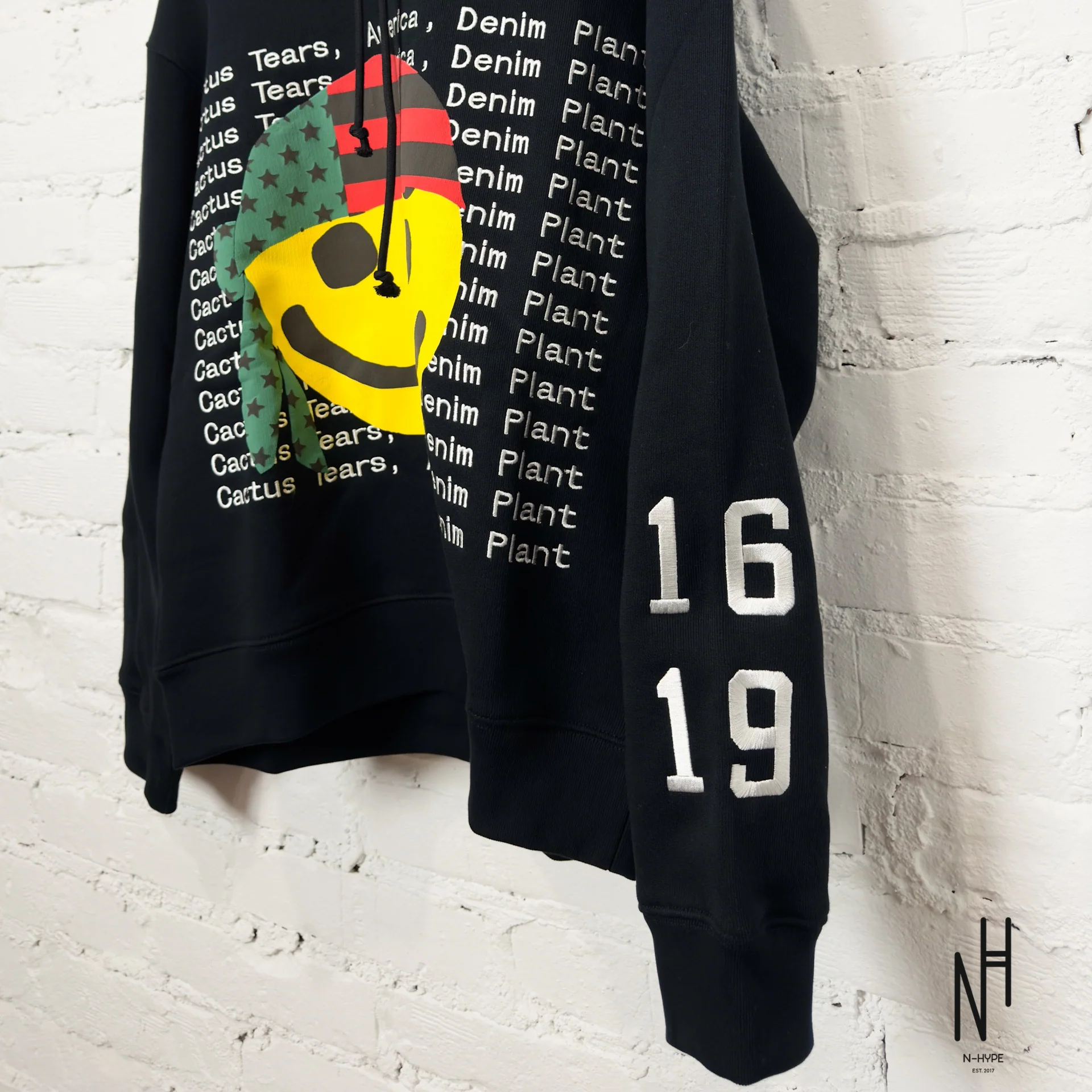 Denim Tears x CPFM Cactus Tears Hoodie Black - Image 4