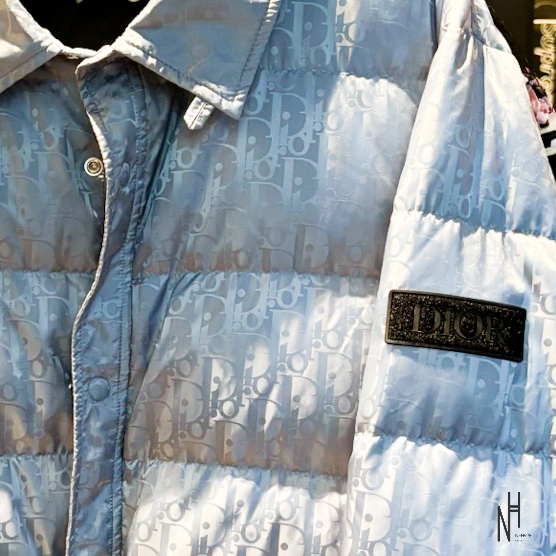 DIOR Oblique Quilted Jacket Light Blue - Image 2