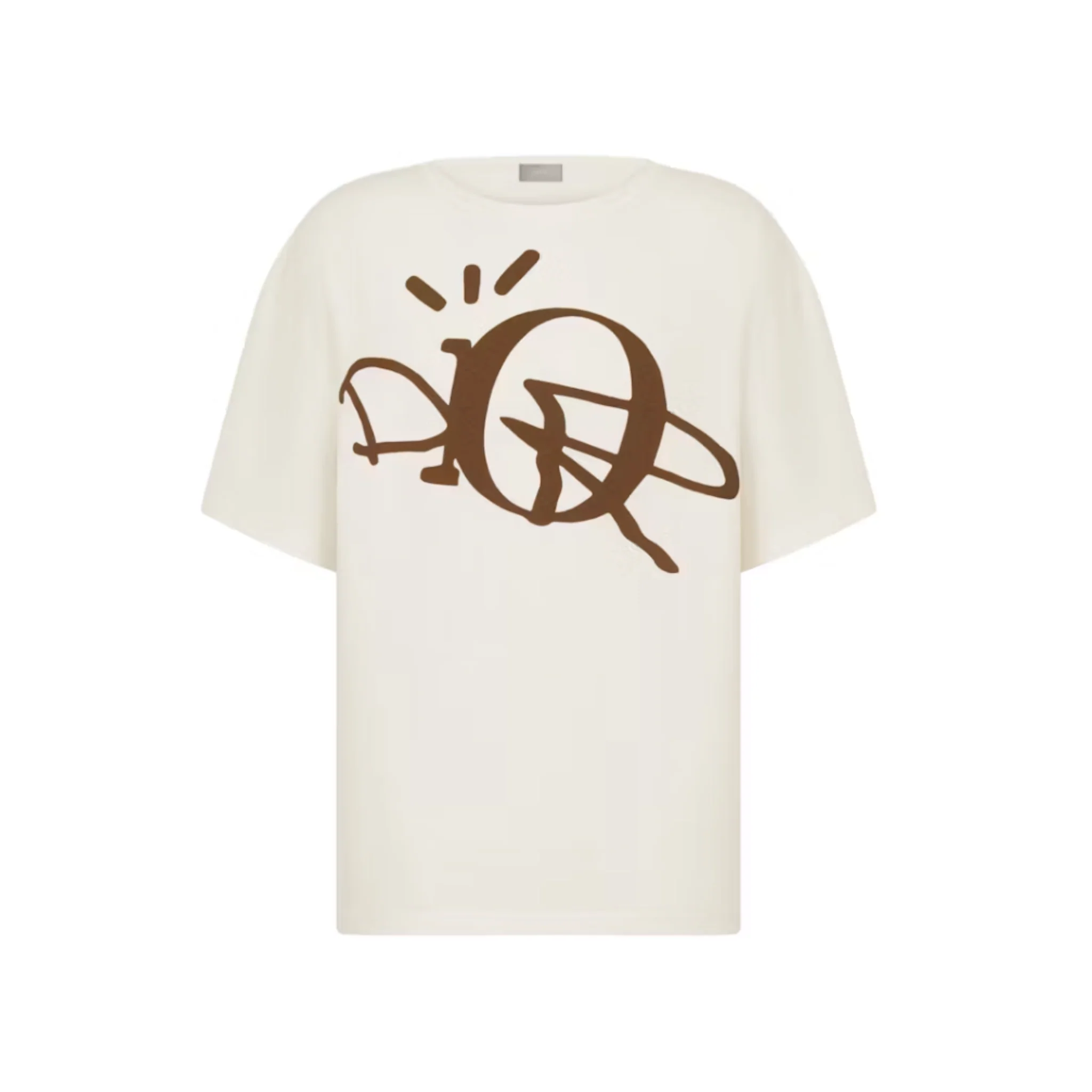 Dior x CACTUS JACK Oversized T-shirt White/Brown - Image 4
