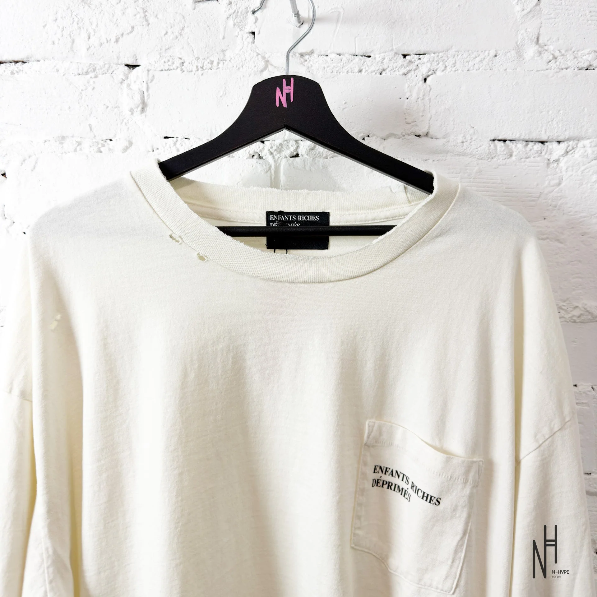 Enfants Riches Déprimés Classic Logo Distressed L/S T-Shirt - Image 2