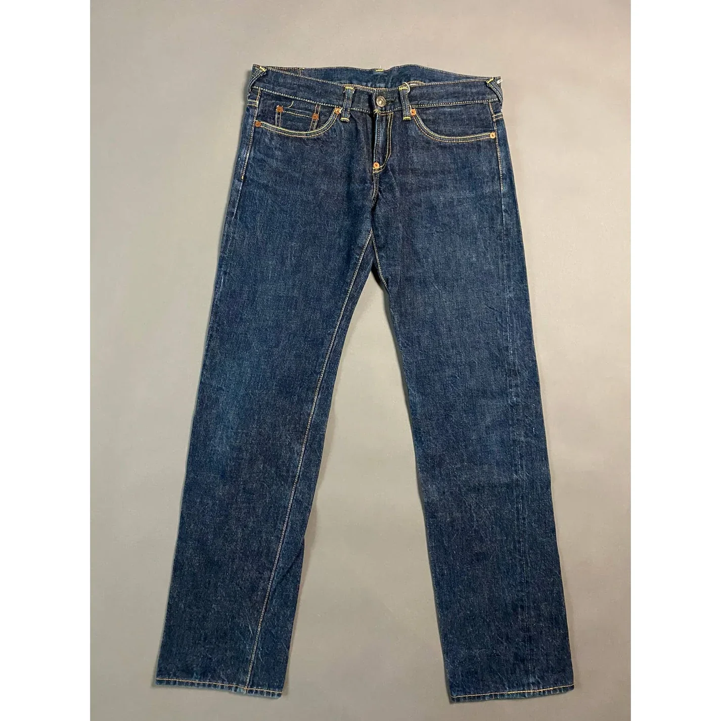 Evisu Donna Vintage Navy Jeans Pink Seagull Selvedge Japan - Image 2