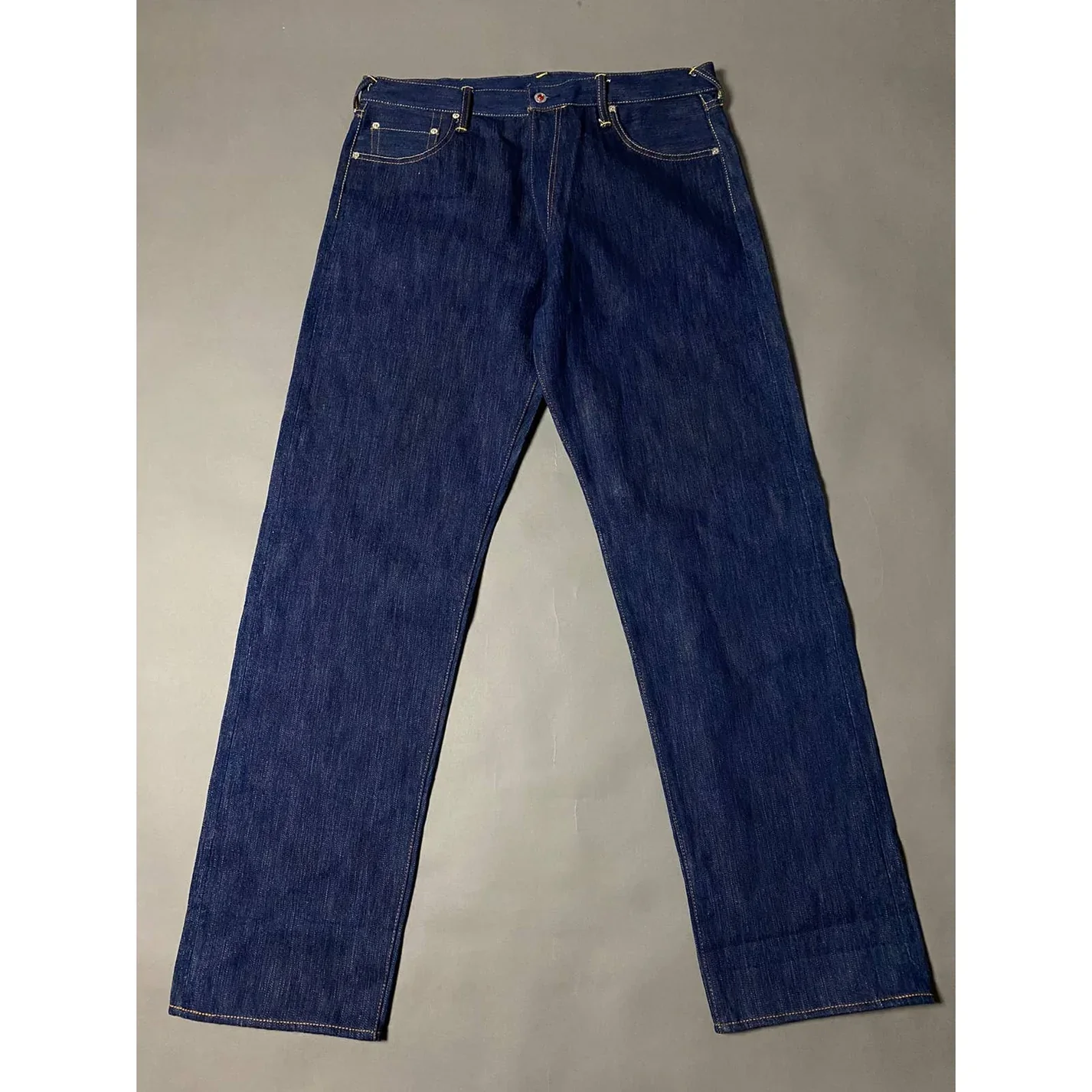 Evisu Japan - Vintage Selvedge Navy Jeans Yellow Daicock - Image 2