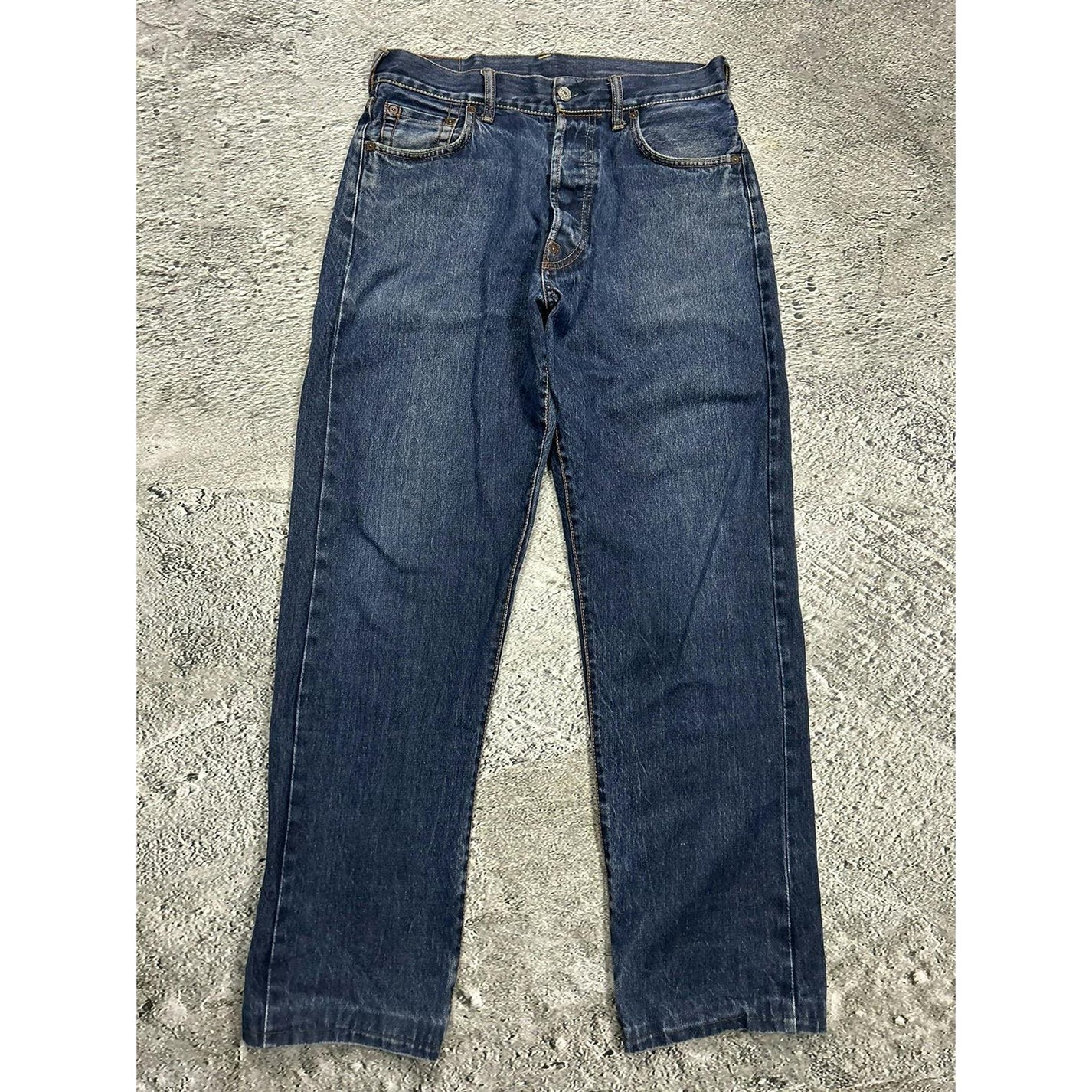Evisu Jeans Daicock Big Logo Embroidery Yellow Vinntage Denim - Image 2