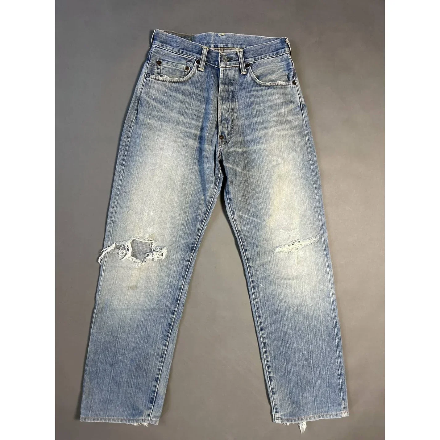 Evisu Jeans Vintage Japanese Denim Pants Seagulls Baby Blue - Image 2
