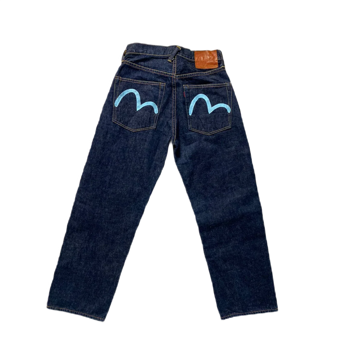 Evisu Jeans Vintage Navy Baby Blue Seagulls Selvedge Japan
