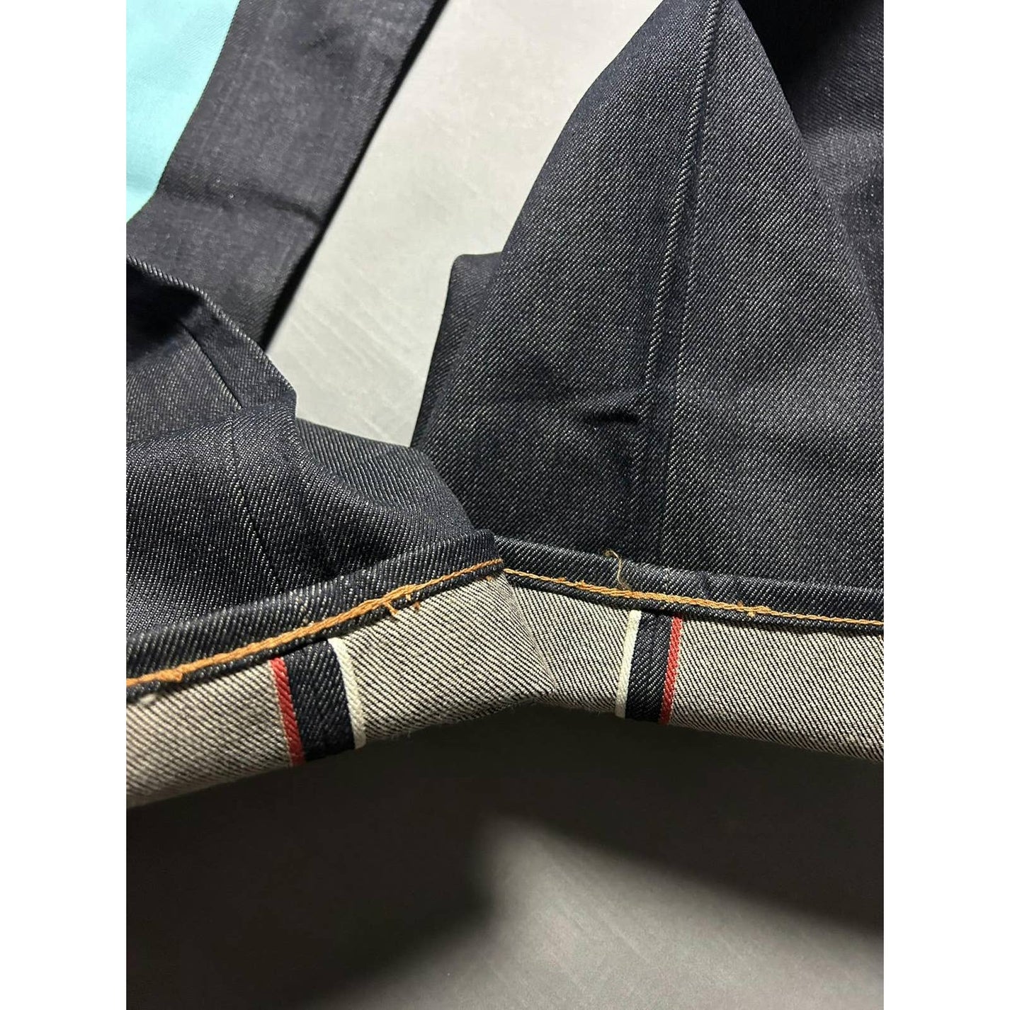Evisu Jeans Vintage Selvedge Black Baby Blue Daicock Logo - Image 3