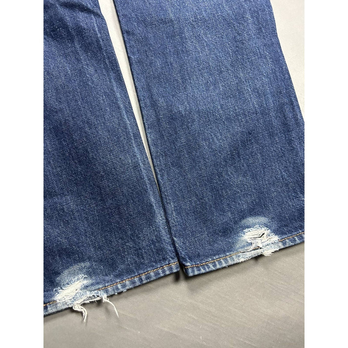 Evisu Jeans Vintage Selvedge Denim Navy White Seagulls Genes - Image 7