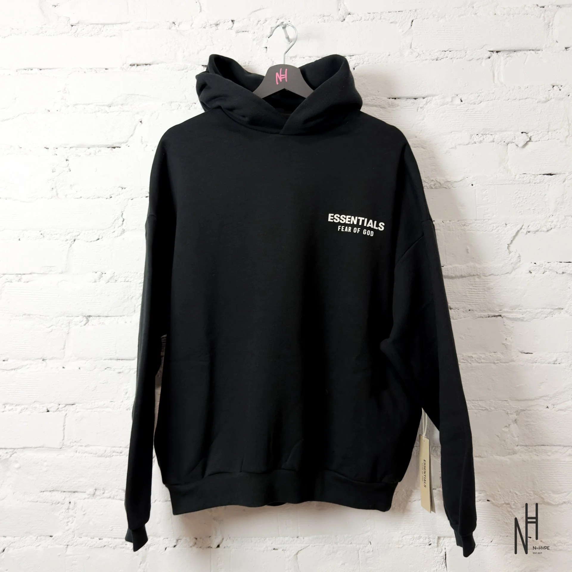 Fear of God Essentials Fleece Hoodie (FW24) Black