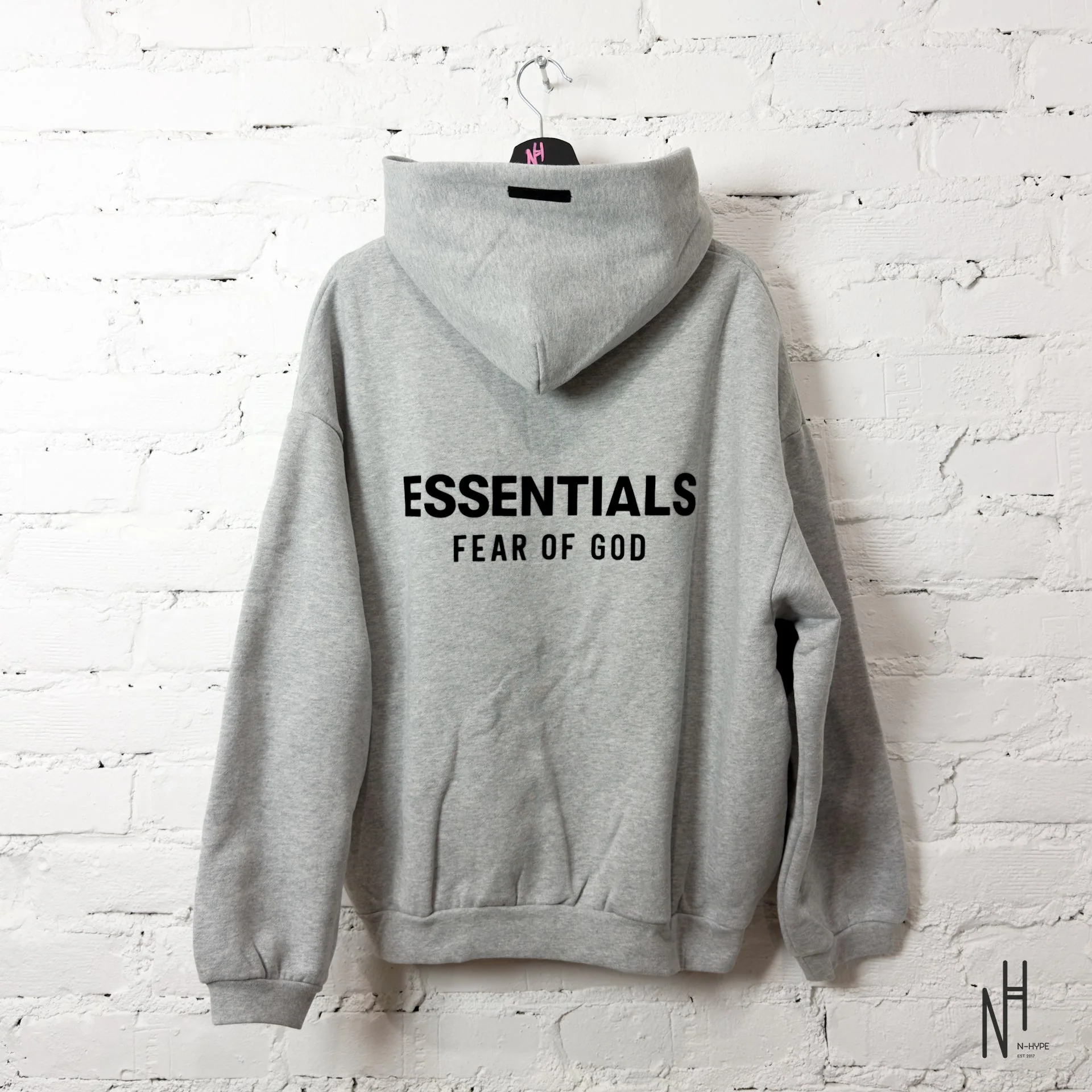 Fear of God Essentials Fleece Hoodie Light Heather Gray - Image 2
