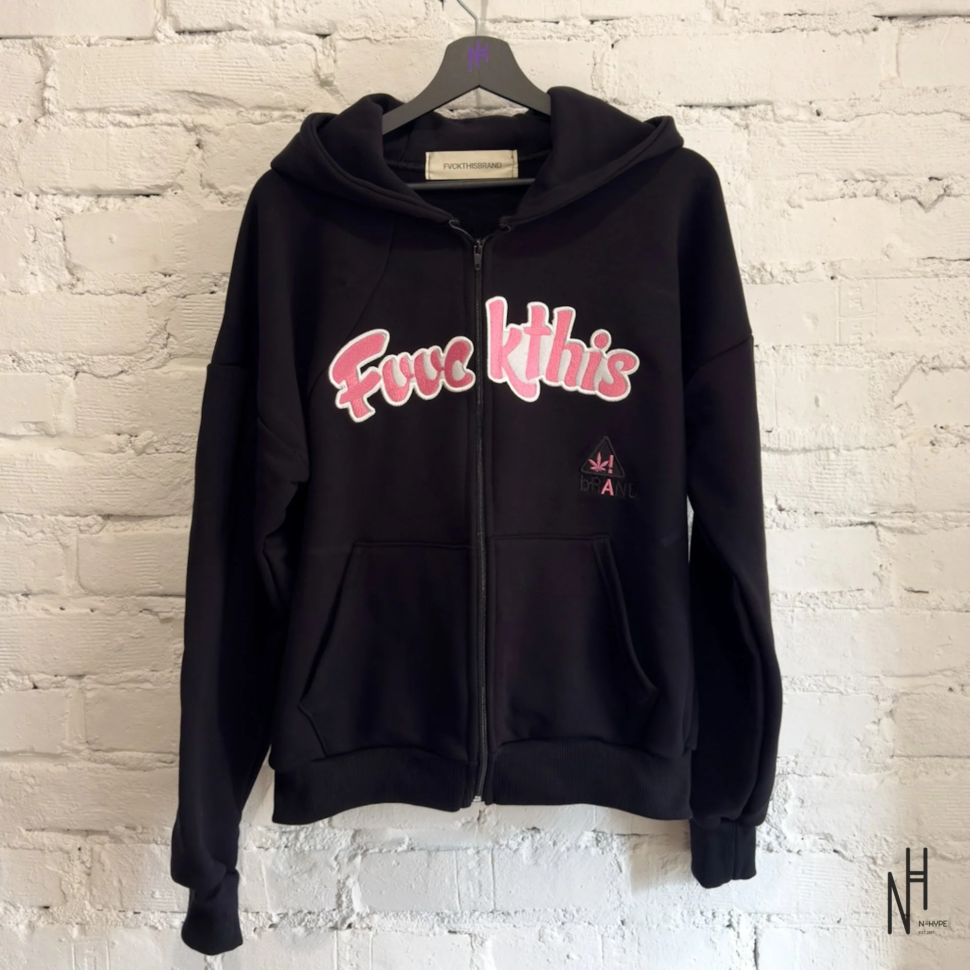 FVCKTHISBRAND CALI ZIP HOODIE PINK
