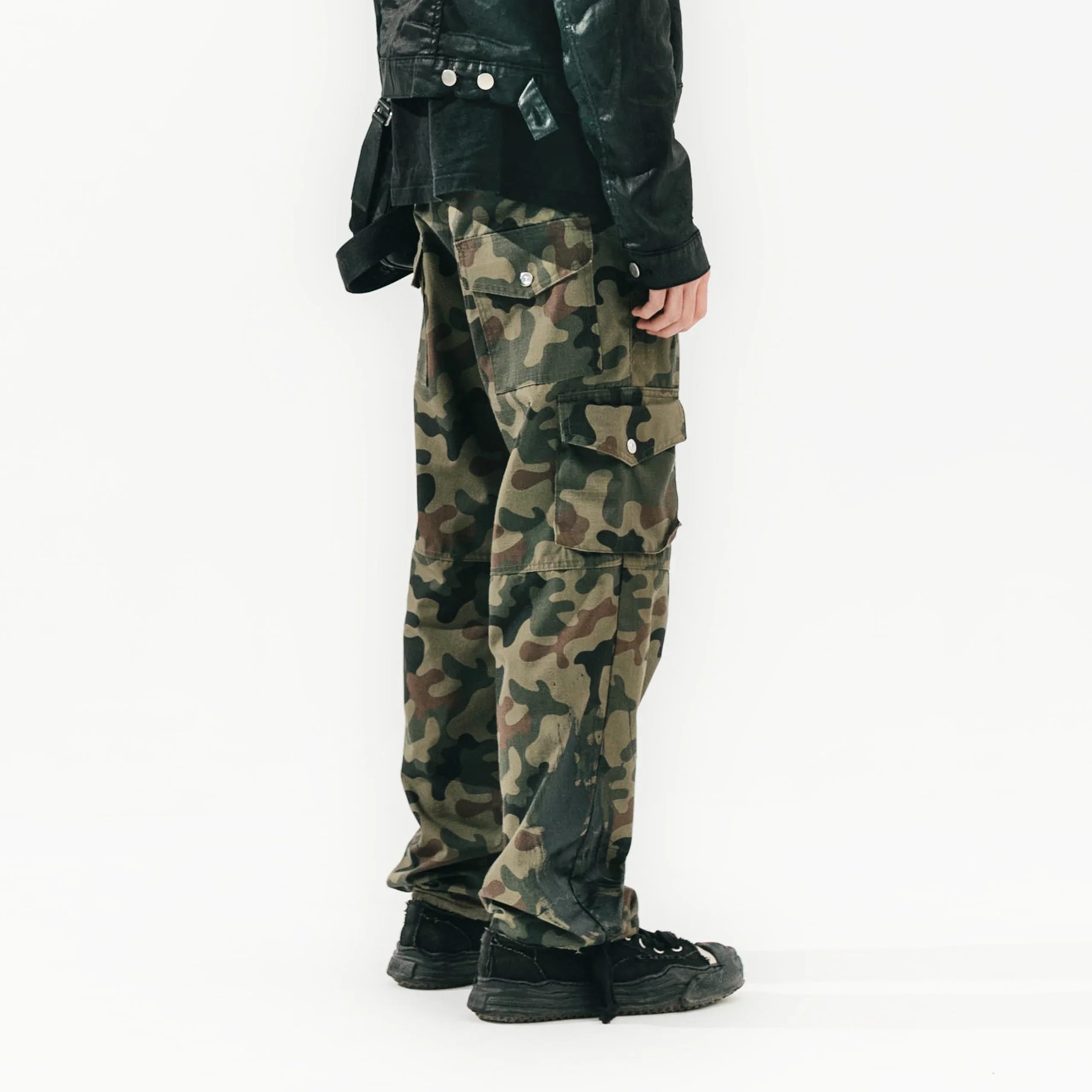 FVCKTHISBRAND DARK CAMO CARGO PANTS - Image 2