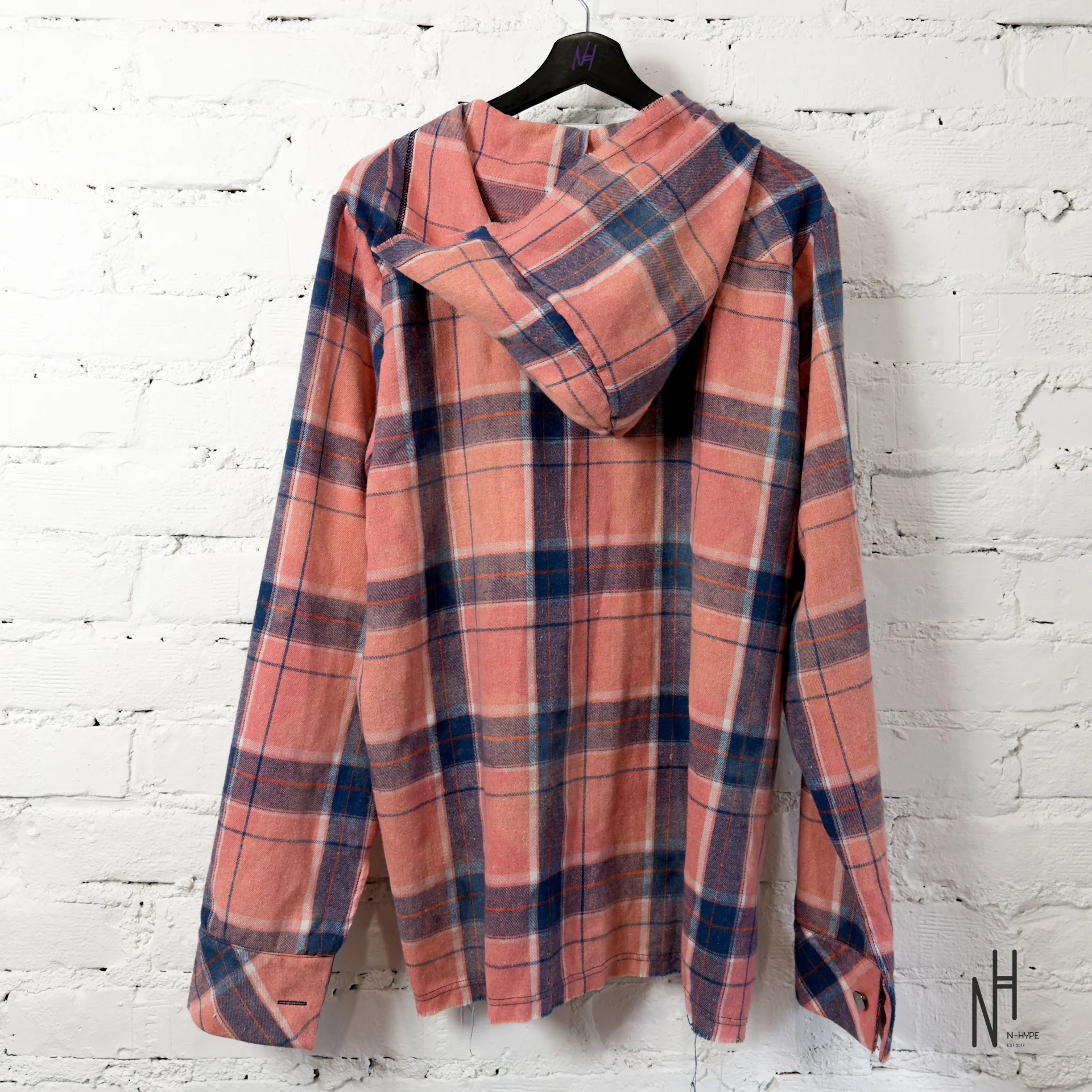 FVCKTHISBRAND DISCOLOURED FLANEL SHIRT PINK - Image 2