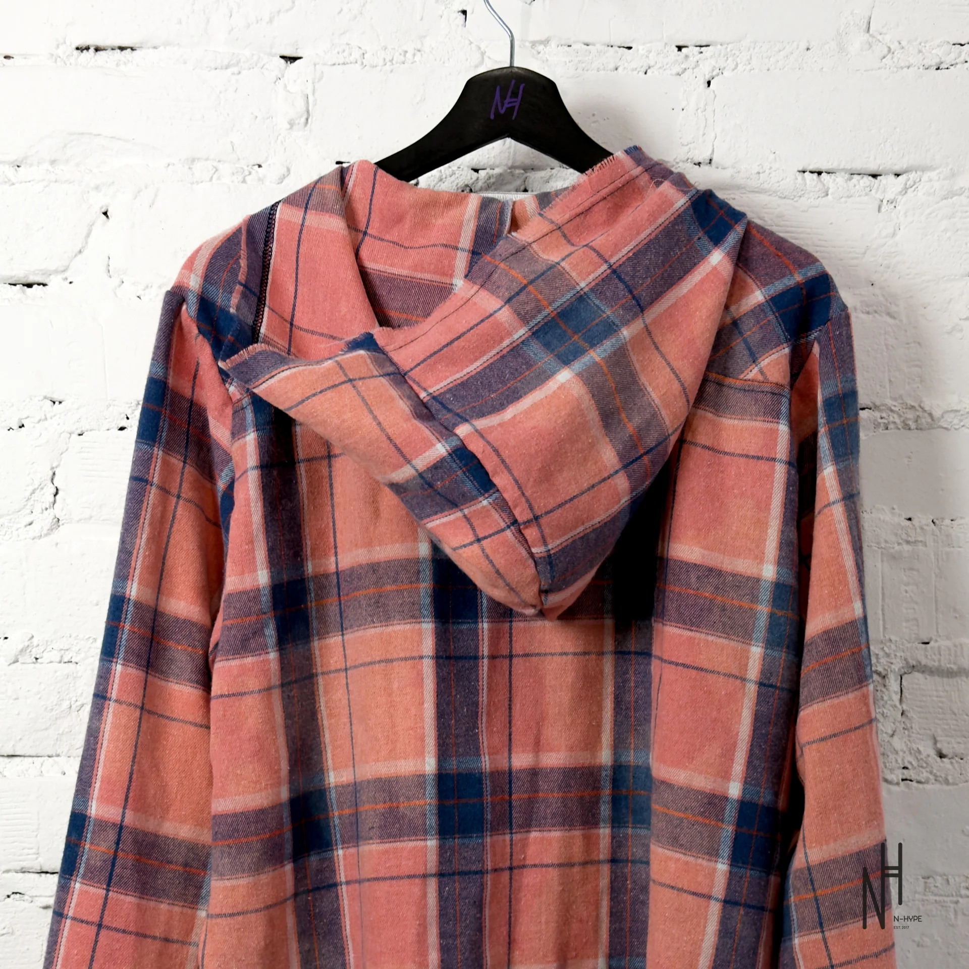 FVCKTHISBRAND DISCOLOURED FLANEL SHIRT PINK - Image 3