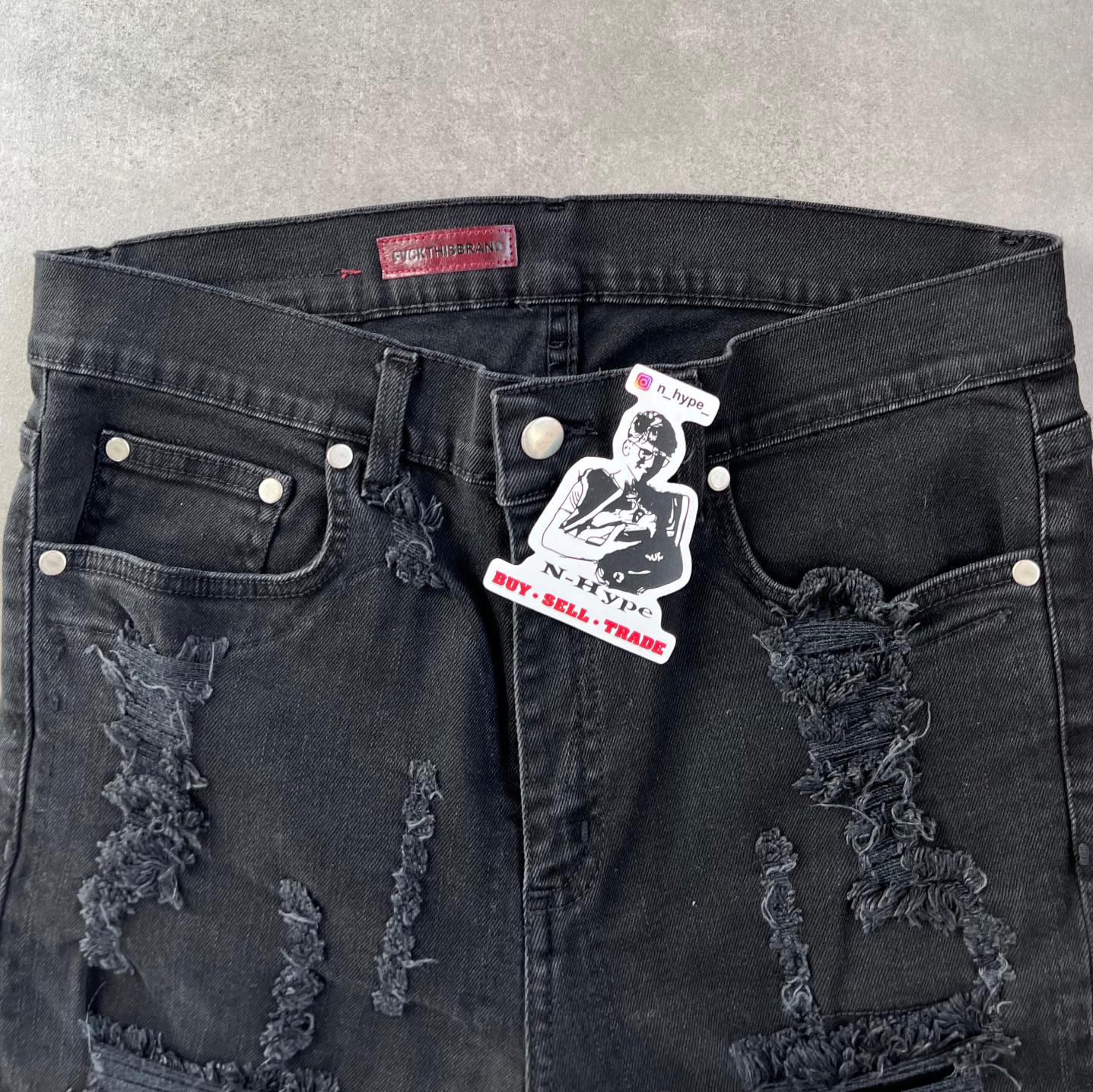 FVCKTHISBRAND Distressed Denim Black - Image 6