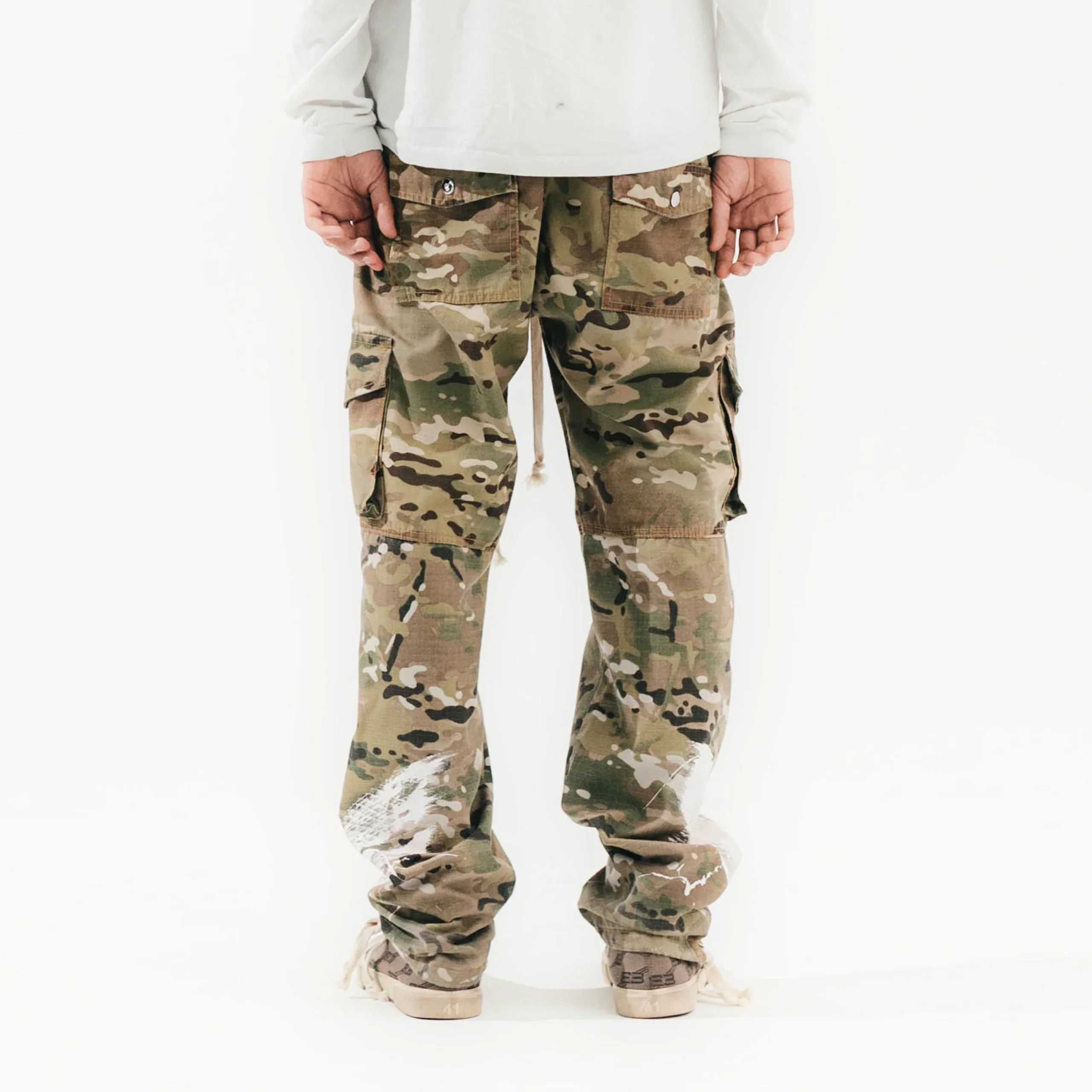 FVCKTHISBRAND DOUBLE CAMO CARGO PANTS - Image 2
