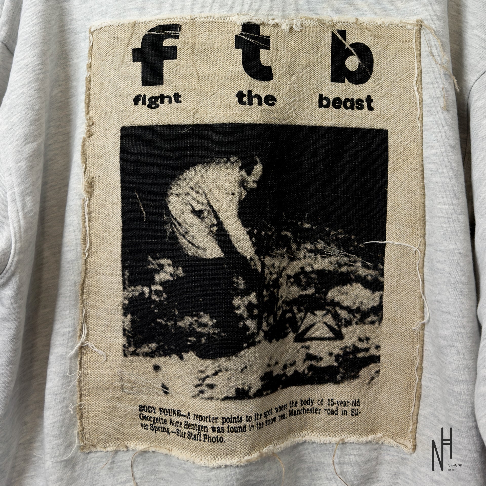 FVCKTHISBRAND FIGHT THE BEAST HOODIE GREY - Image 2