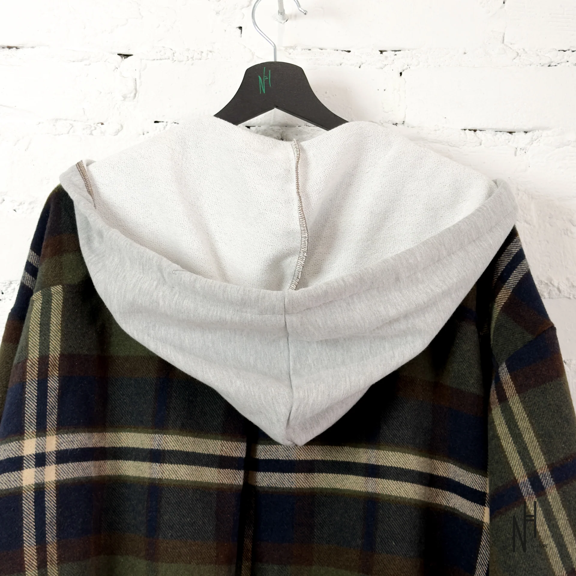 FVCKTHISBRAND FLANEL HOODIE GREEN - Image 5