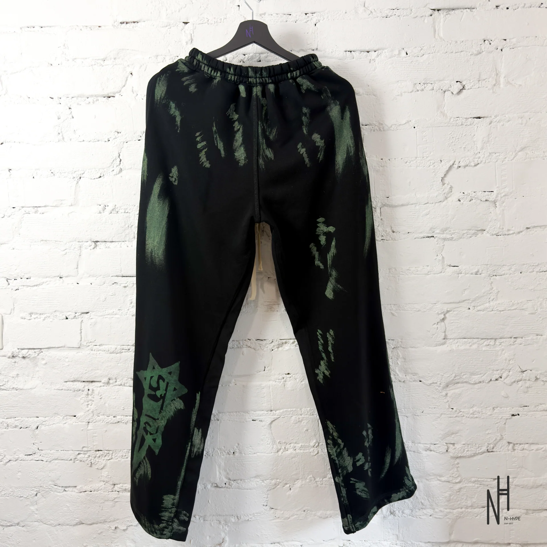 FVCKTHISBRAND FLARED ARABIC SWEATPANTS Green - Image 4