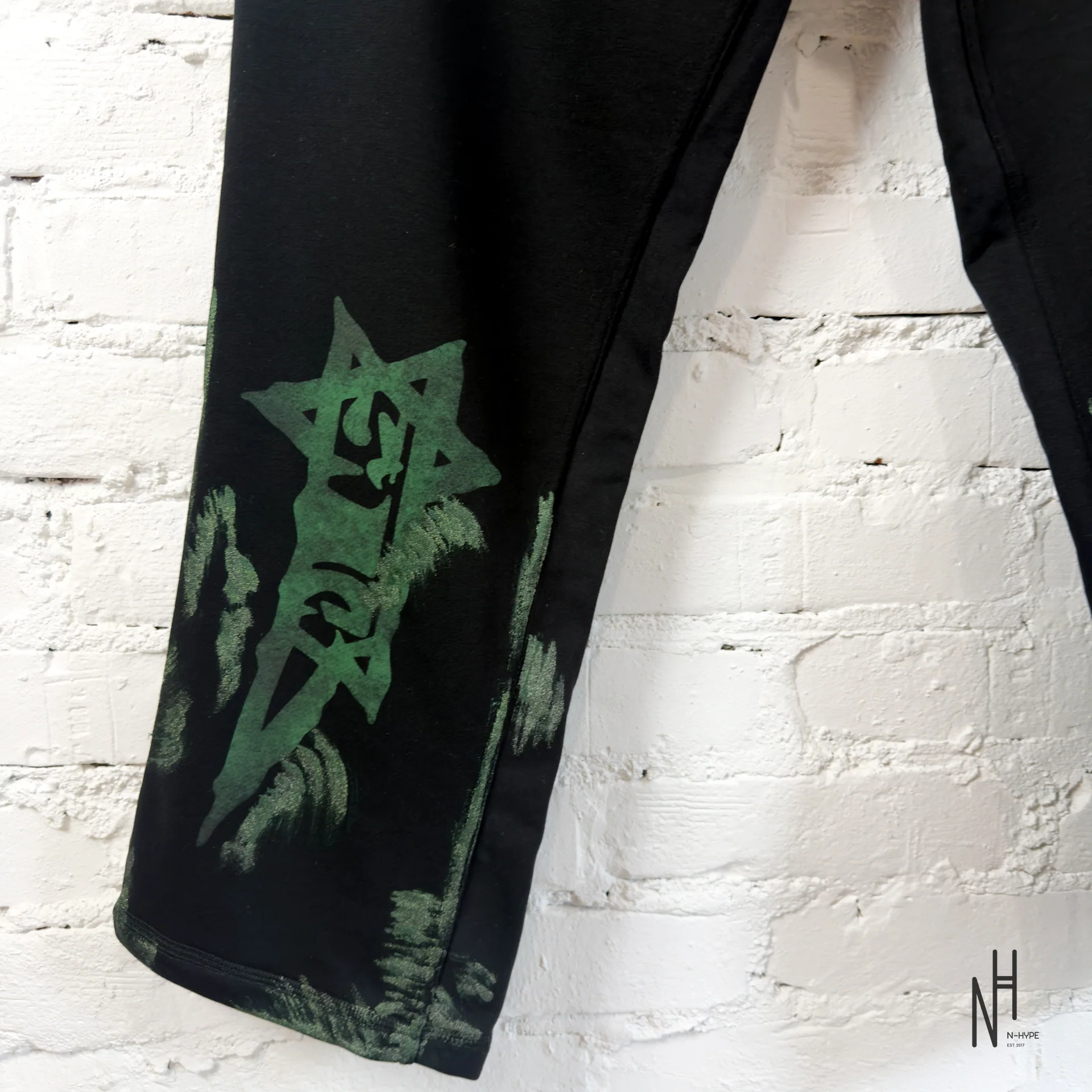 FVCKTHISBRAND FLARED ARABIC SWEATPANTS Green - Image 5