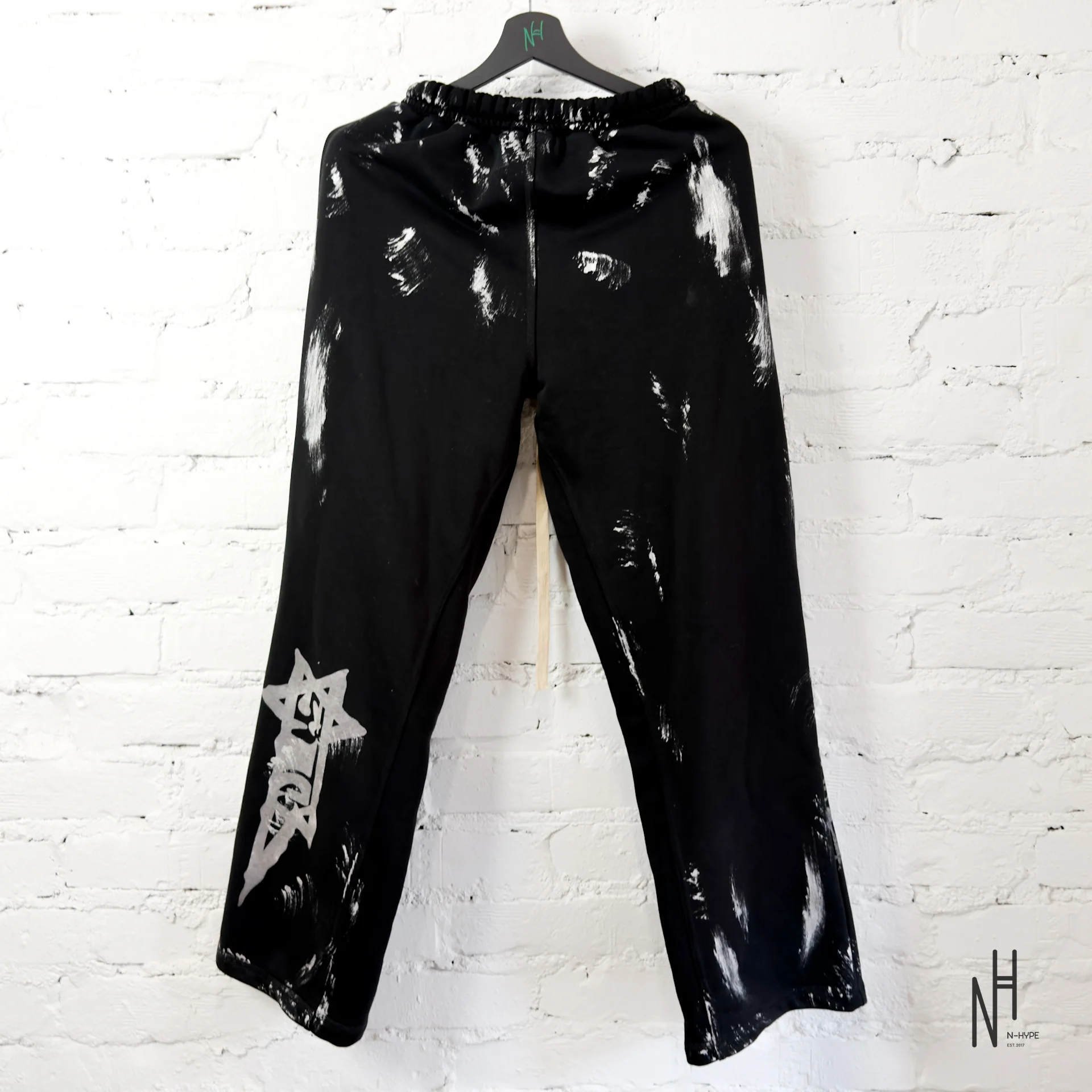 FVCKTHISBRAND FLARED ARABIC SWEATPANTS WHITE - Image 3