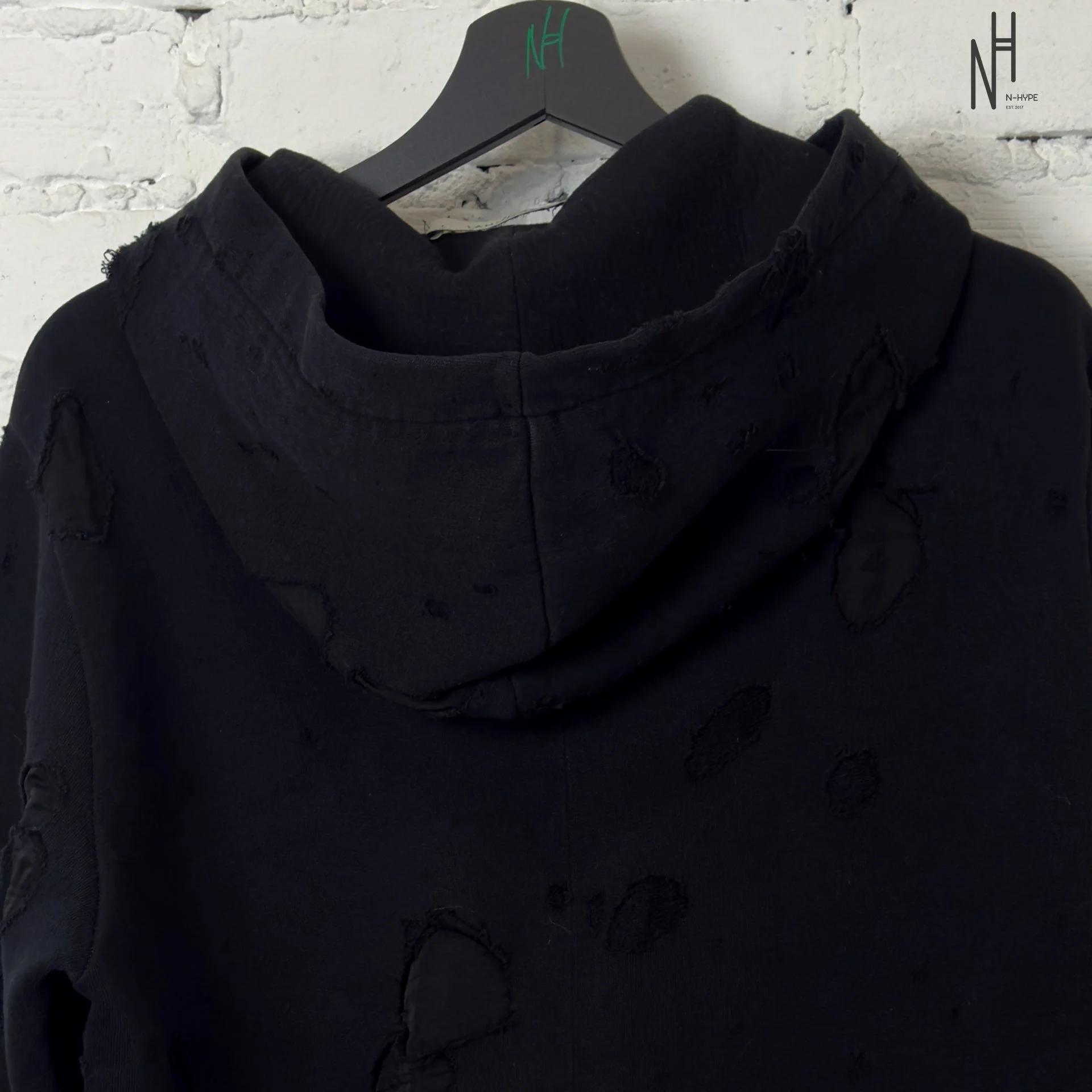 Givenchy Paris Destroyed Hoodie/Black - Image 4