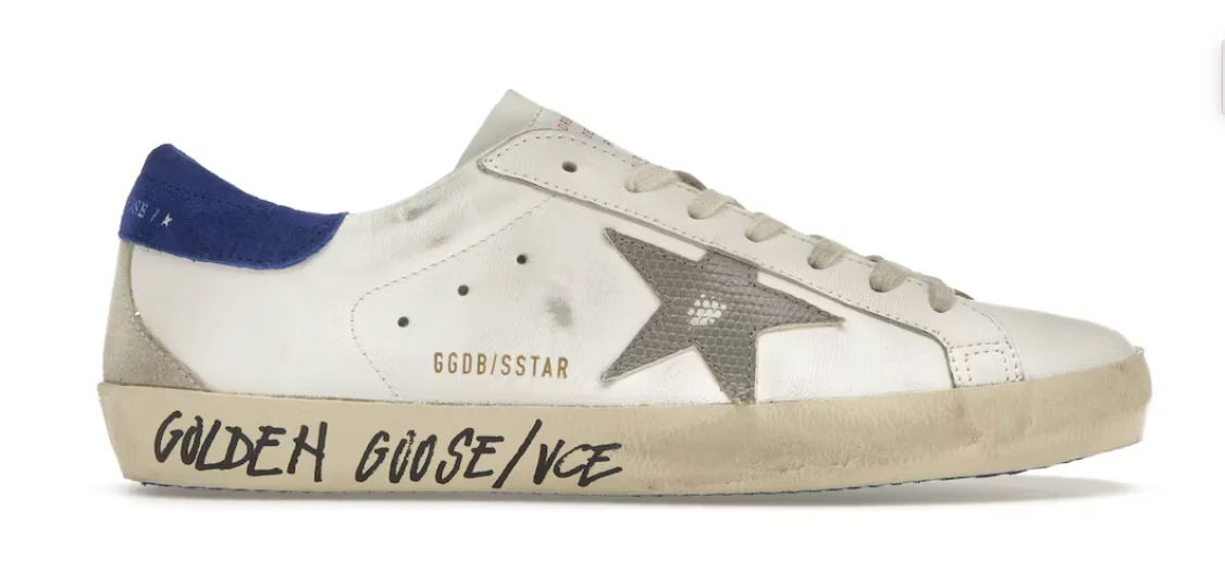 Golden Goose Super-Star White Snake Blue