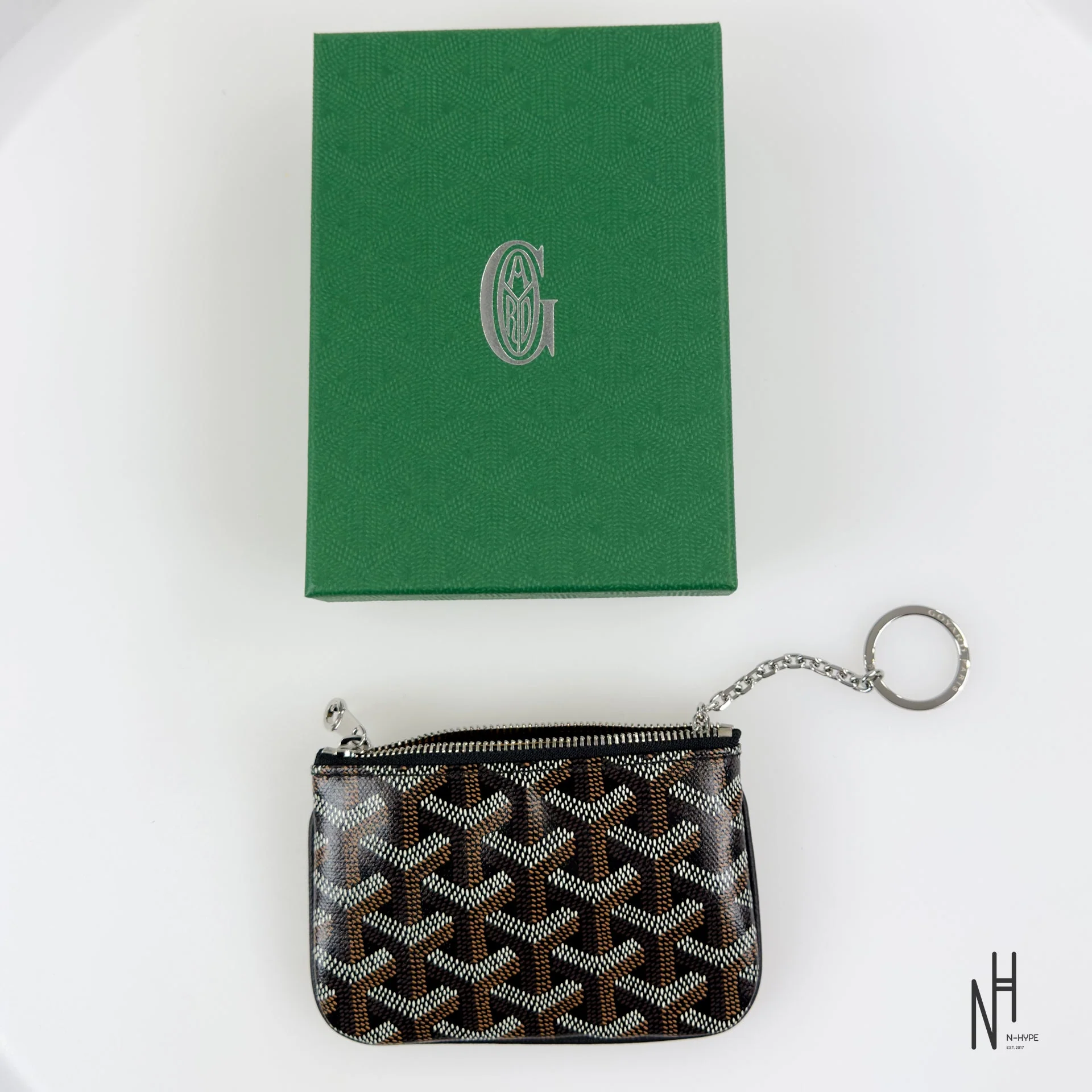Goyard Nano Senat Key Pouch Black / Natural - Image 2