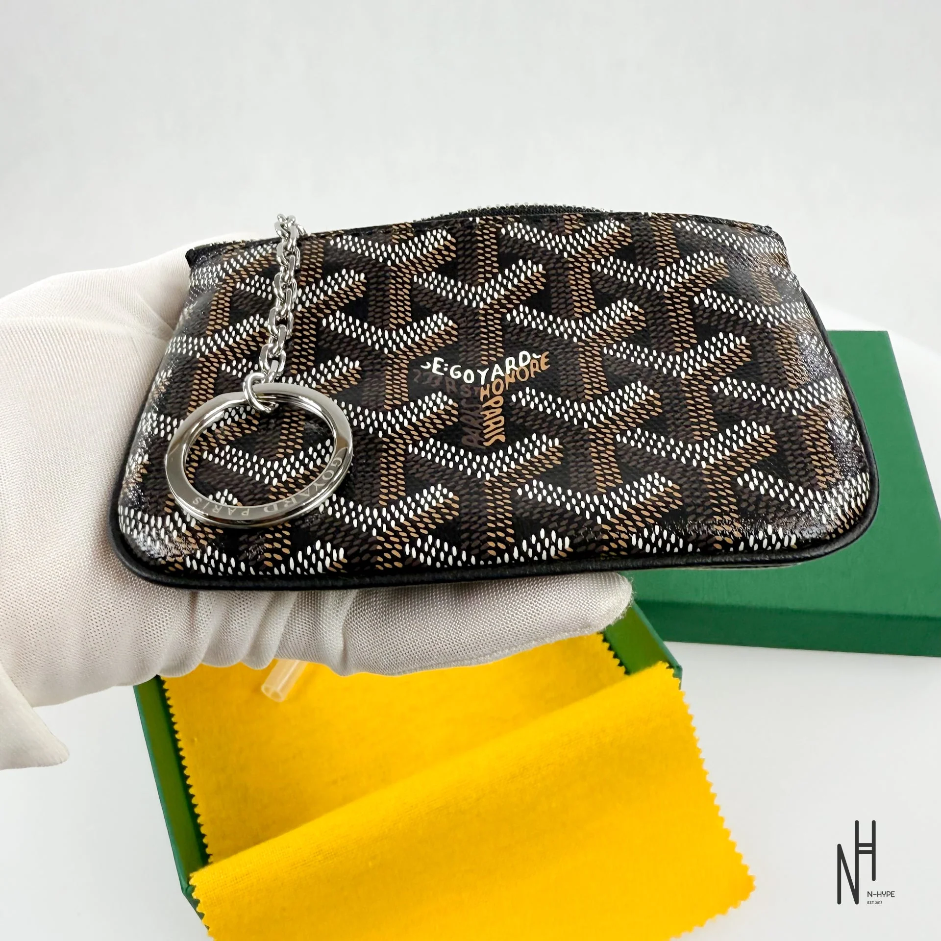 Goyard Nano Senat Key Pouch Black / Natural - Image 5