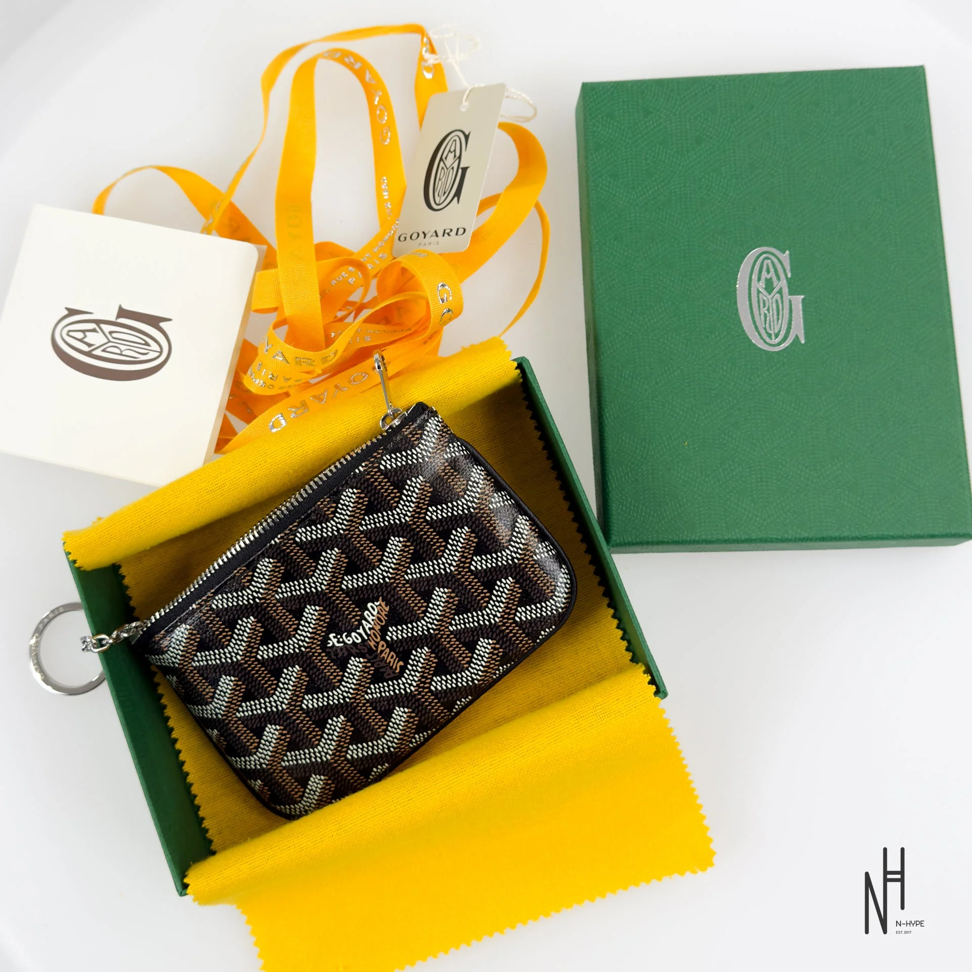 Goyard Nano Senat Key Pouch Black / Natural - Image 6