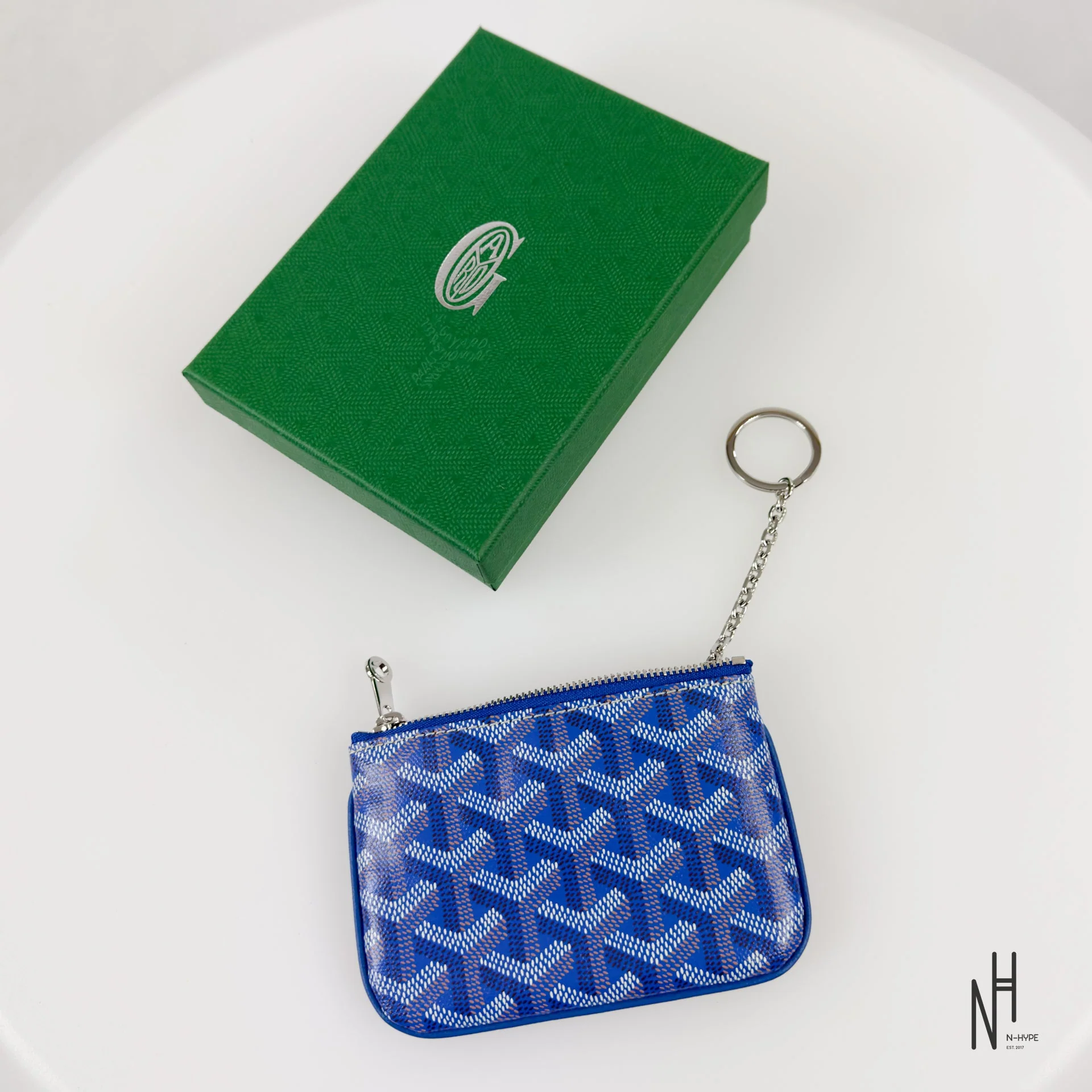 Goyard Nano Senat Key Pouch Blue - Image 2