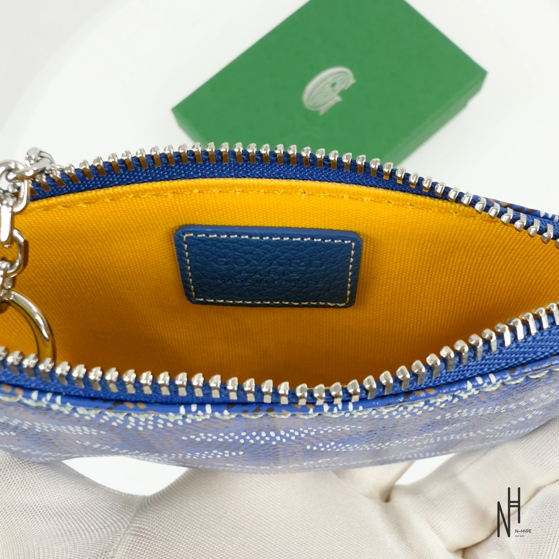 Goyard Nano Senat Key Pouch Blue - Image 3