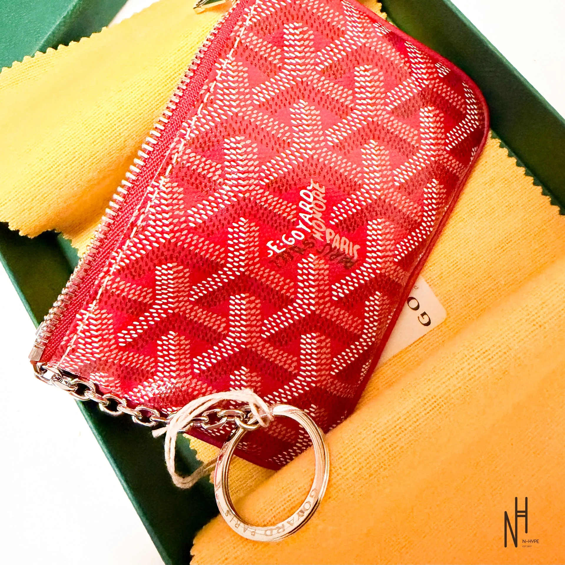 Goyard Nano Senat Key Pouch / Red - Image 4