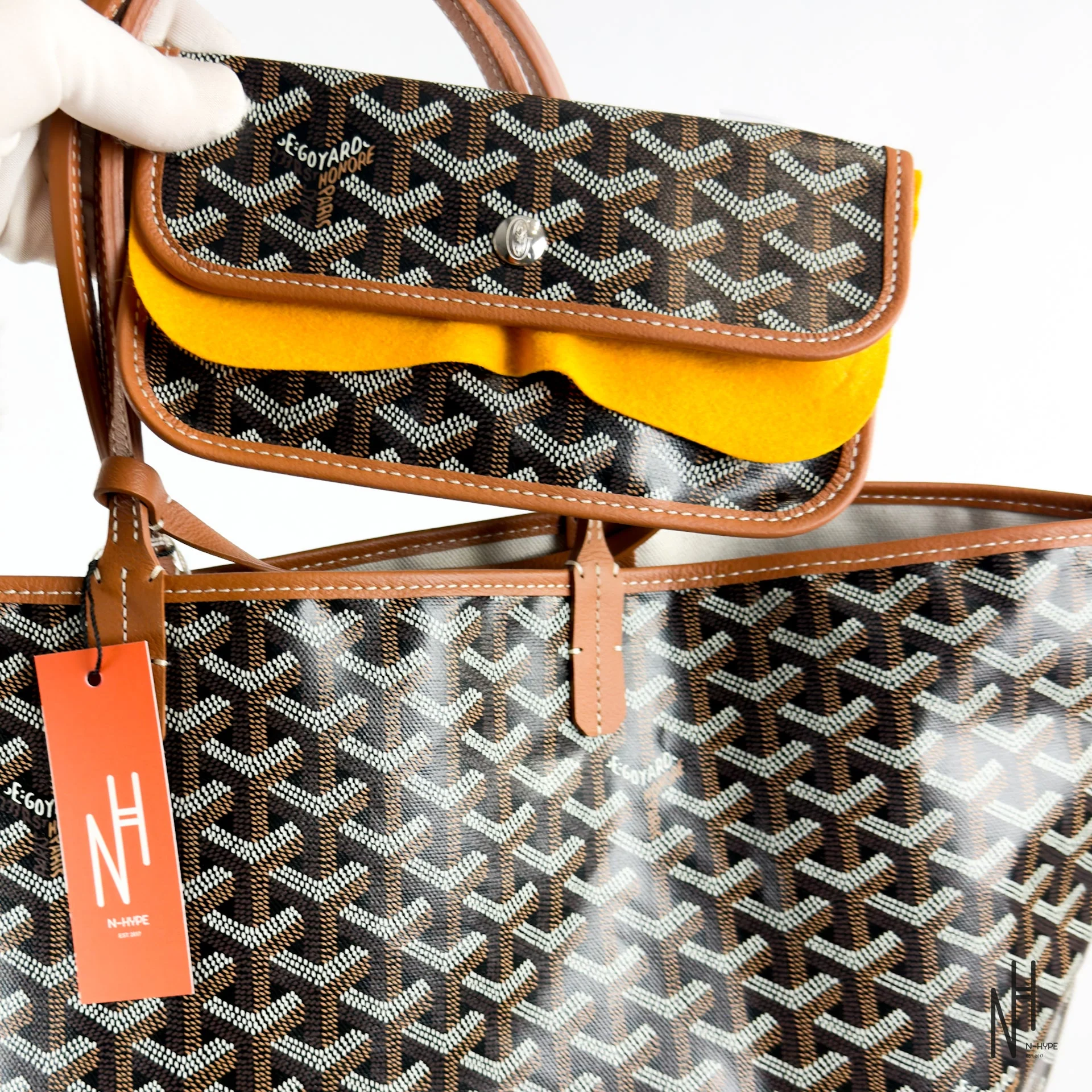 Goyard Sac Saint Louis PM Black / Nature - Image 6