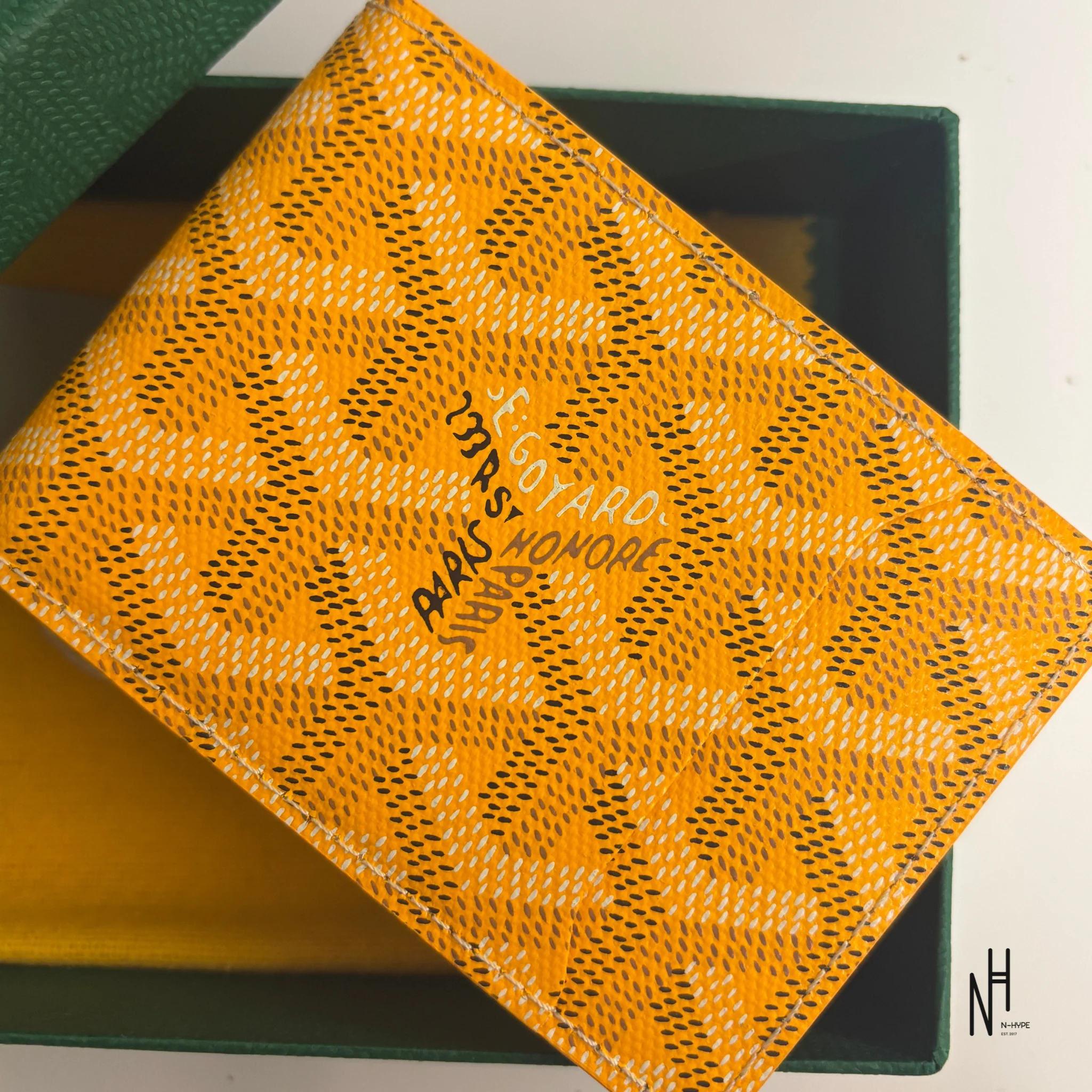 Goyard Small Leather Goods Card Holder Yellow - Image 3