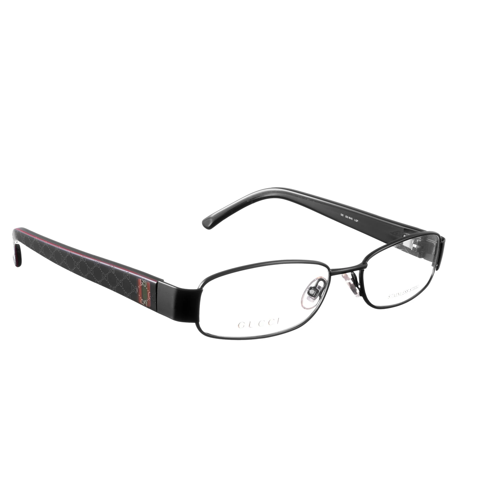 Gucci 00s Thin Black Glasses with Monogram - Image 2