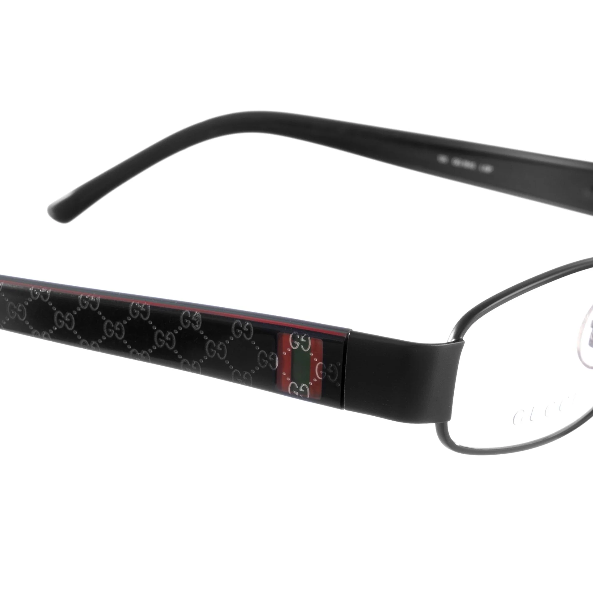 Gucci 00s Thin Black Glasses with Monogram - Image 3