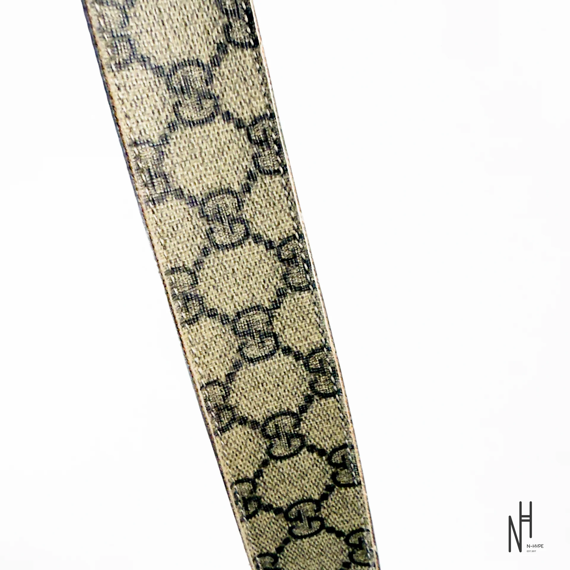 Gucci Beige Supreme Monogram Belt - Image 7