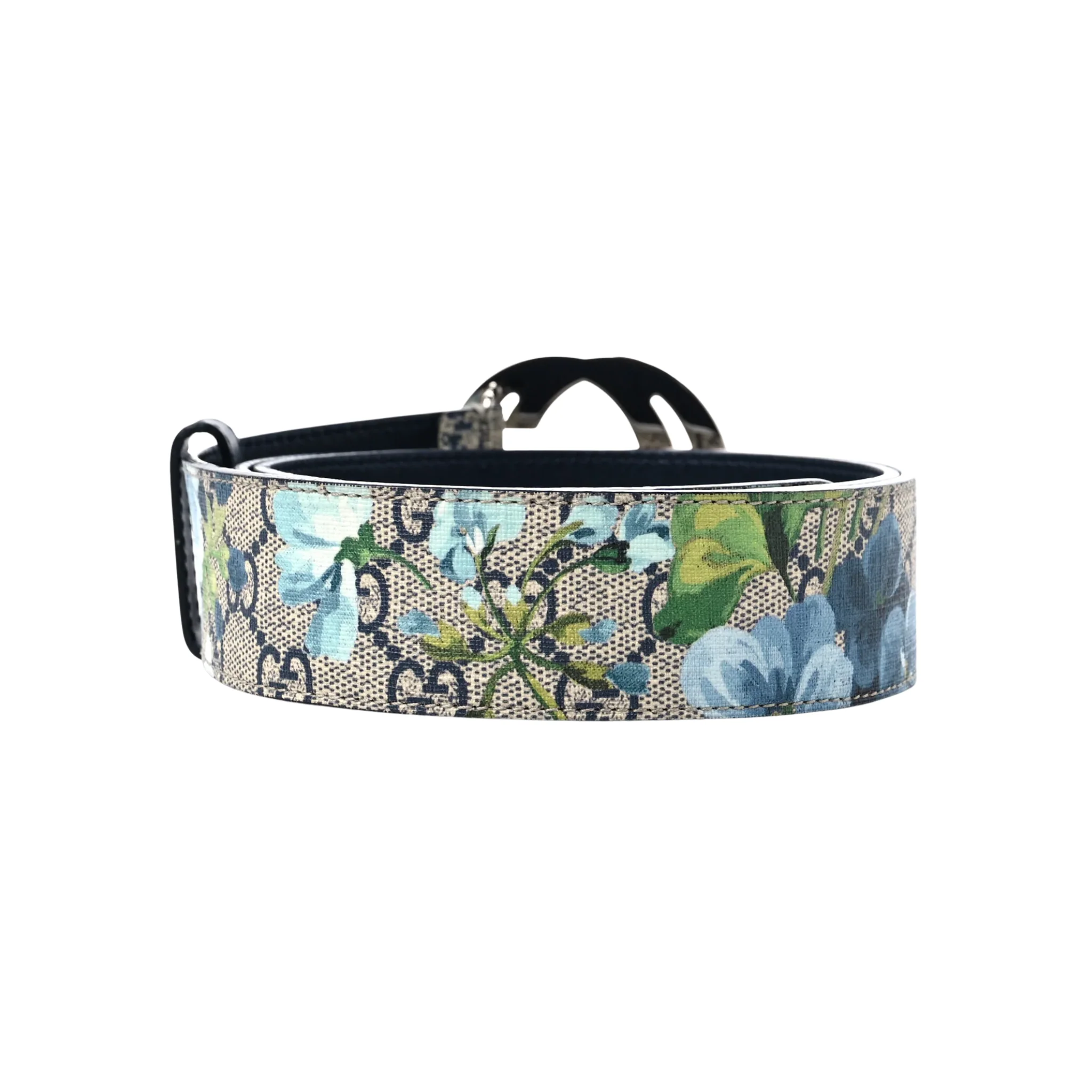 Gucci Blooms Belt GG Supreme Monogram Beige/Blue - Image 2