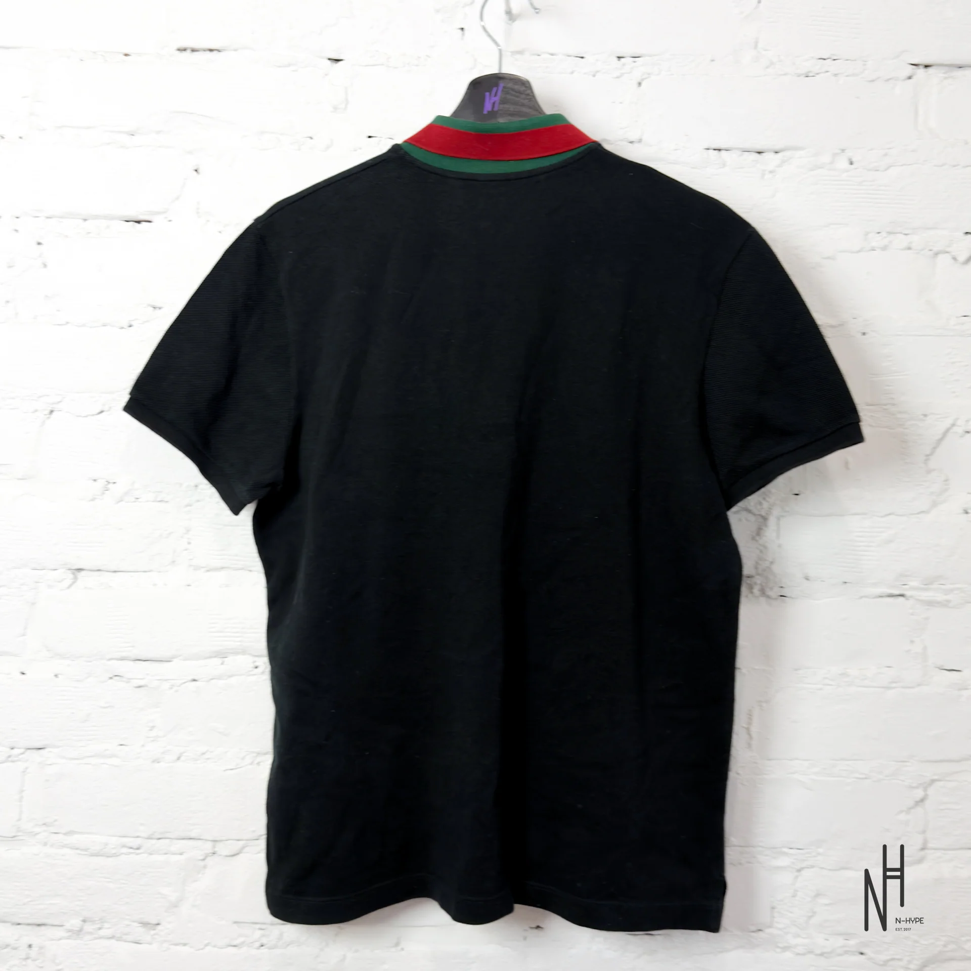 Gucci Cotton Polo Shirt with Web GG Black - Image 3