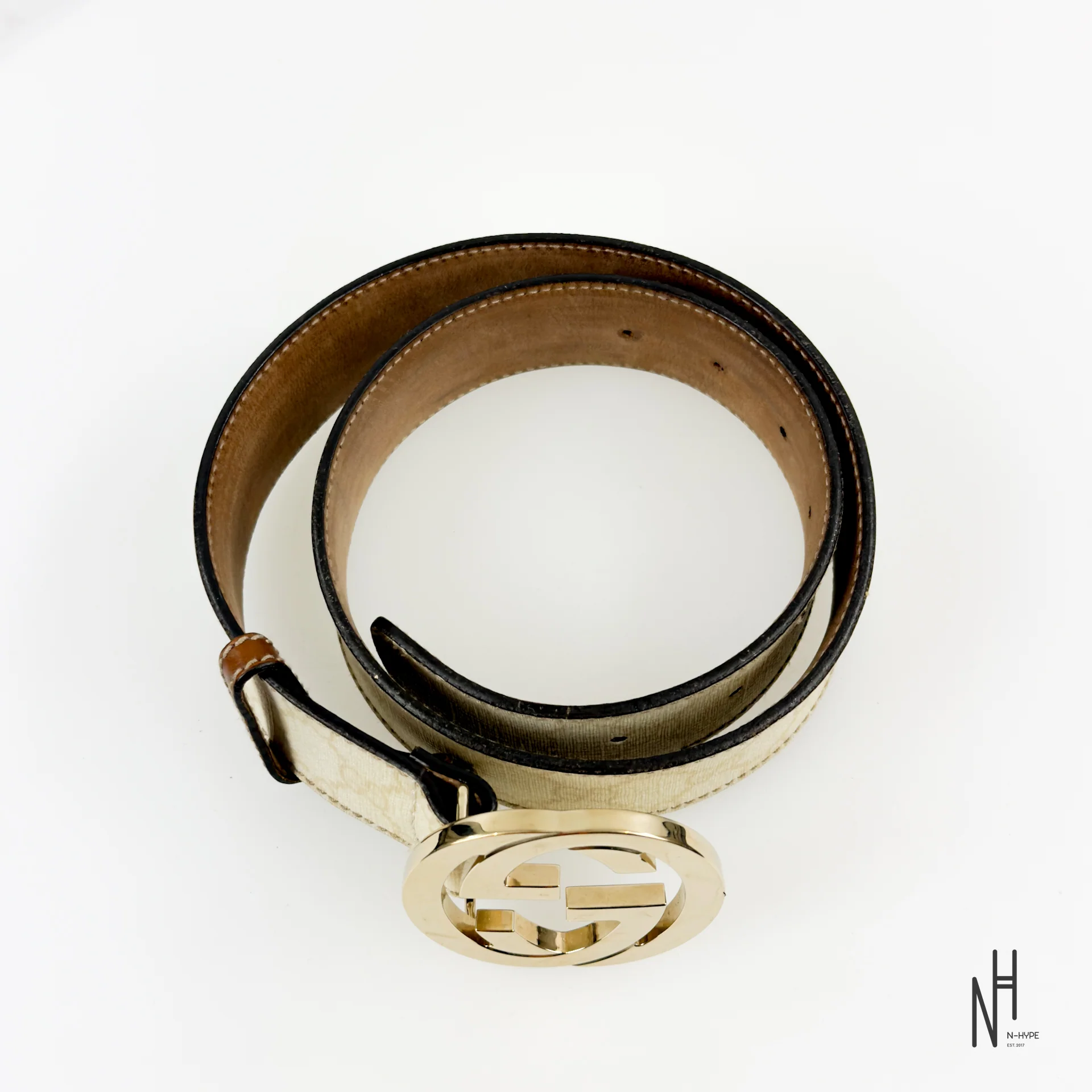 Gucci GG Supreme Belt White - Image 2