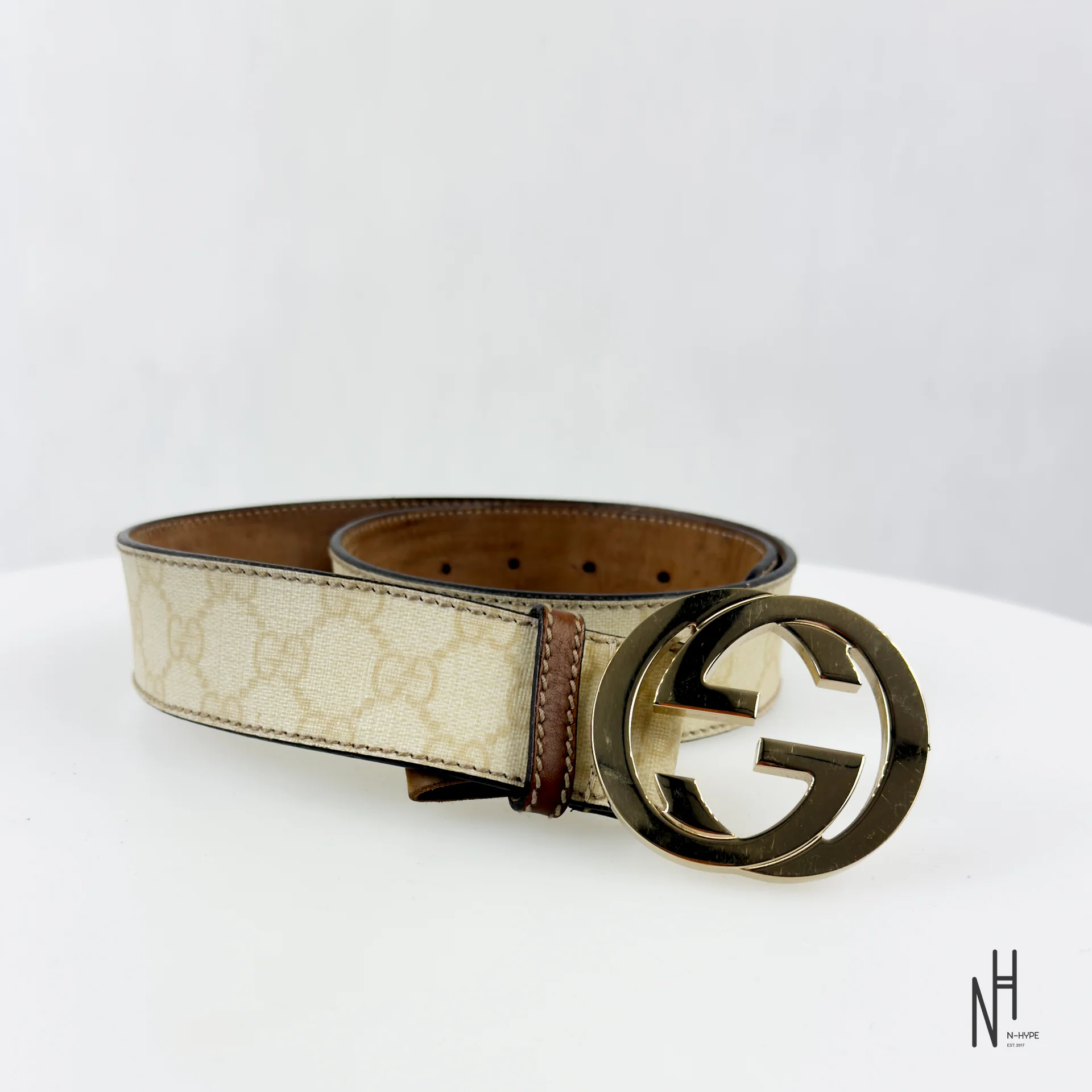 Gucci GG Supreme Belt White - Image 3