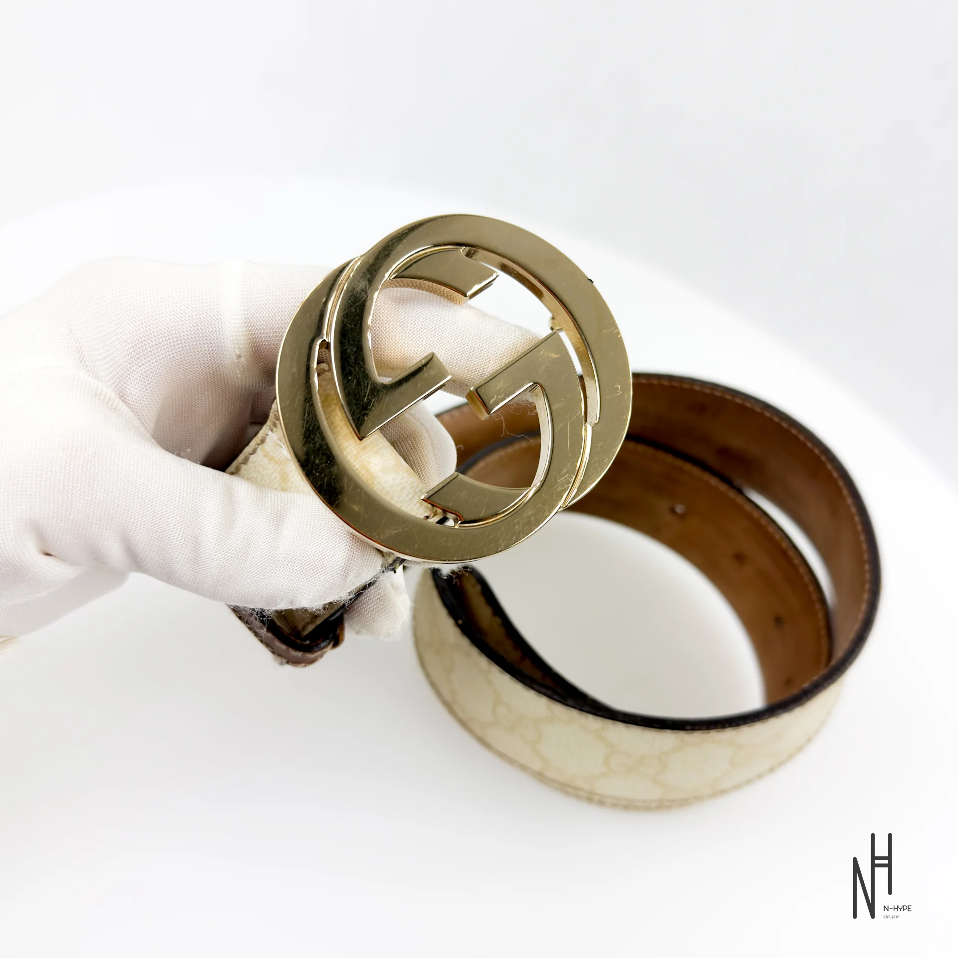 Gucci GG Supreme Belt White - Image 5