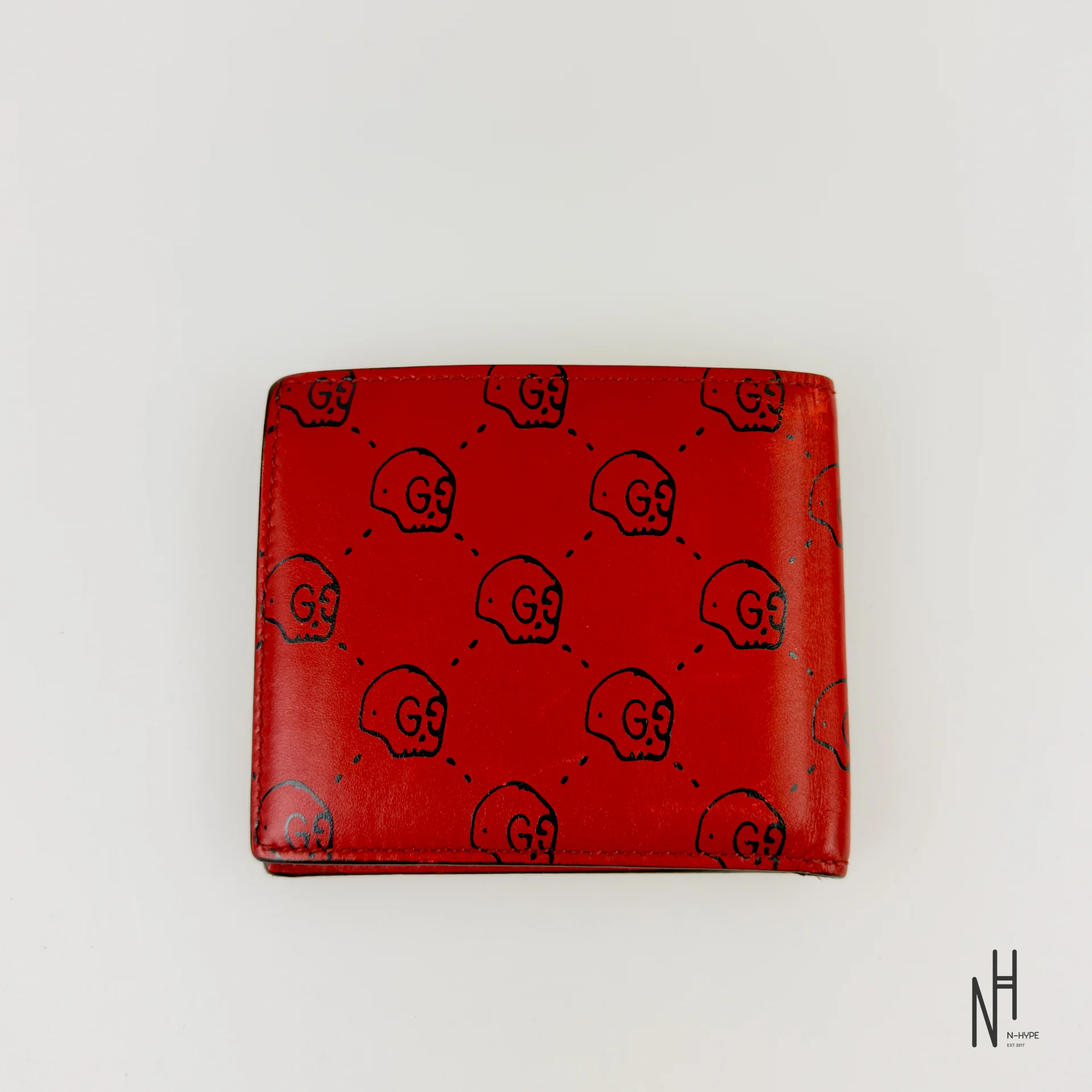 Gucci Ghost Skull Wallet Red - Image 6