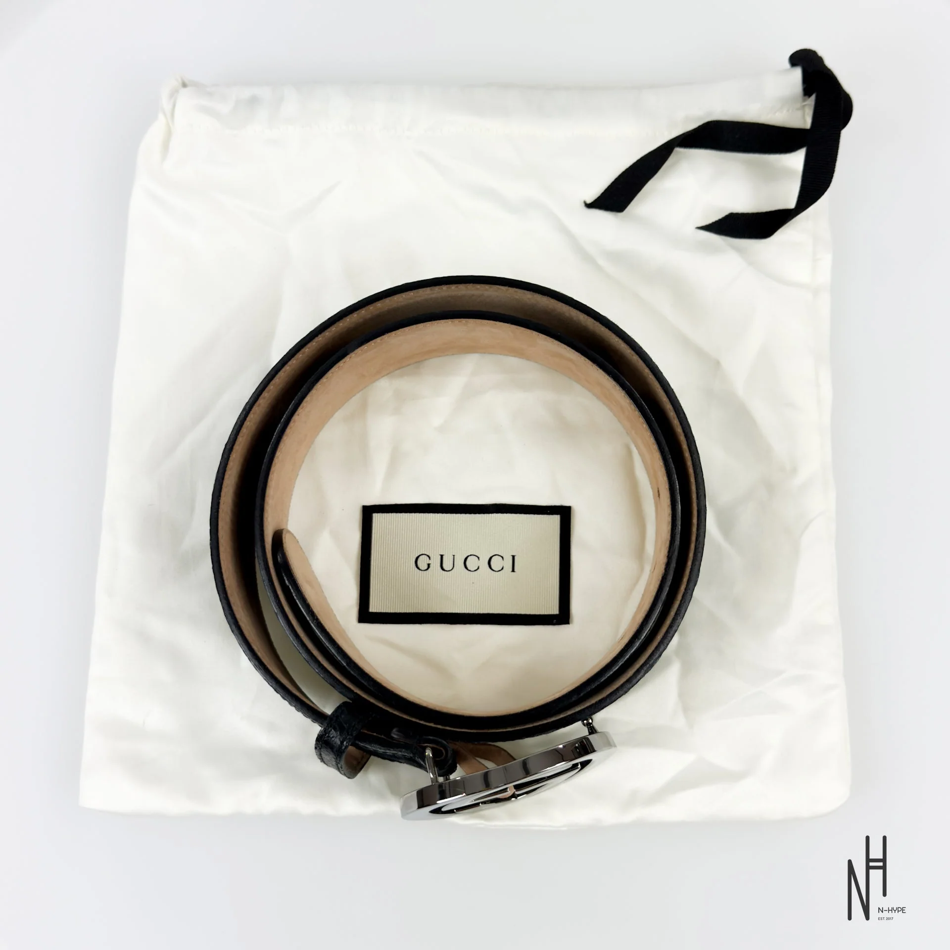 Gucci Jacquard Black Belt - Image 3