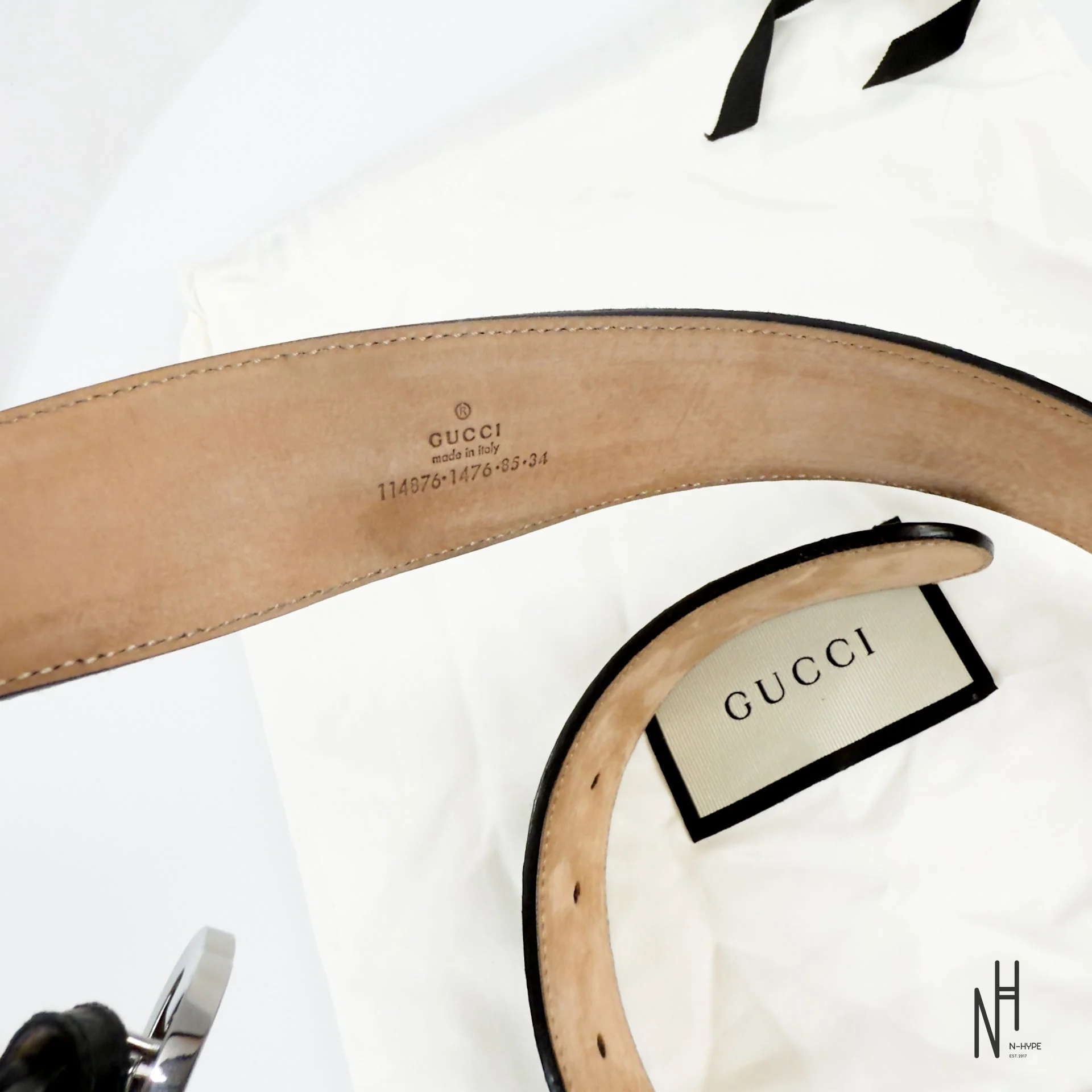 Gucci Jacquard Black Belt - Image 6