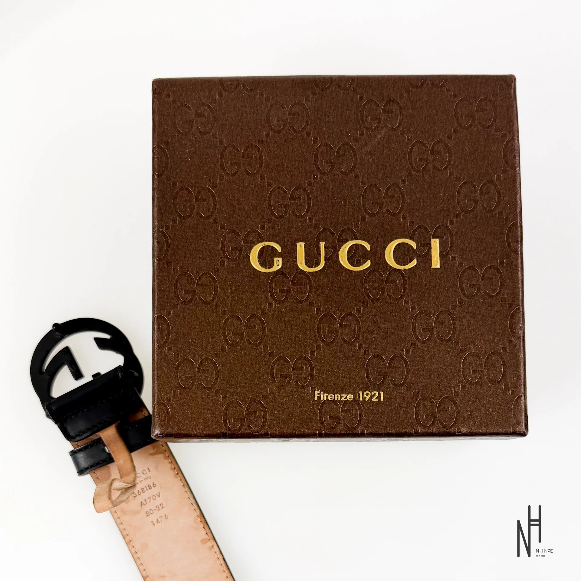 Gucci Leather Belt with Double G Buckle Black - Image 5