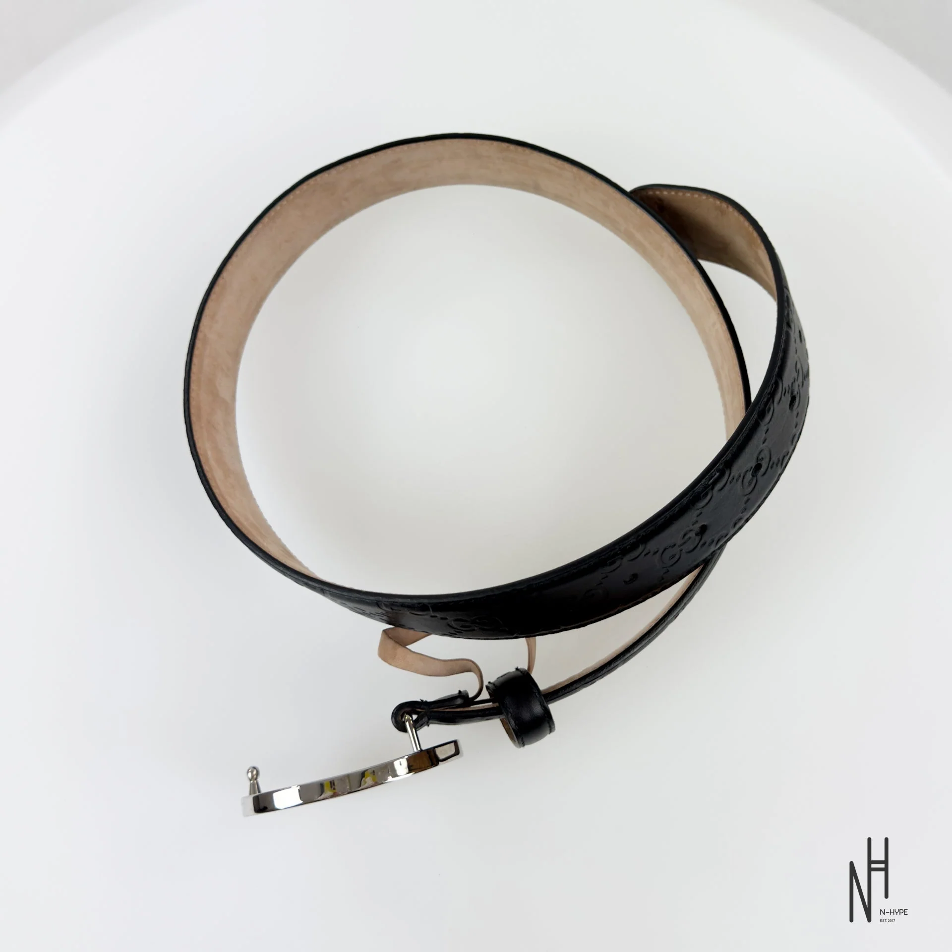 Gucci Monogram Black Belt - Image 5