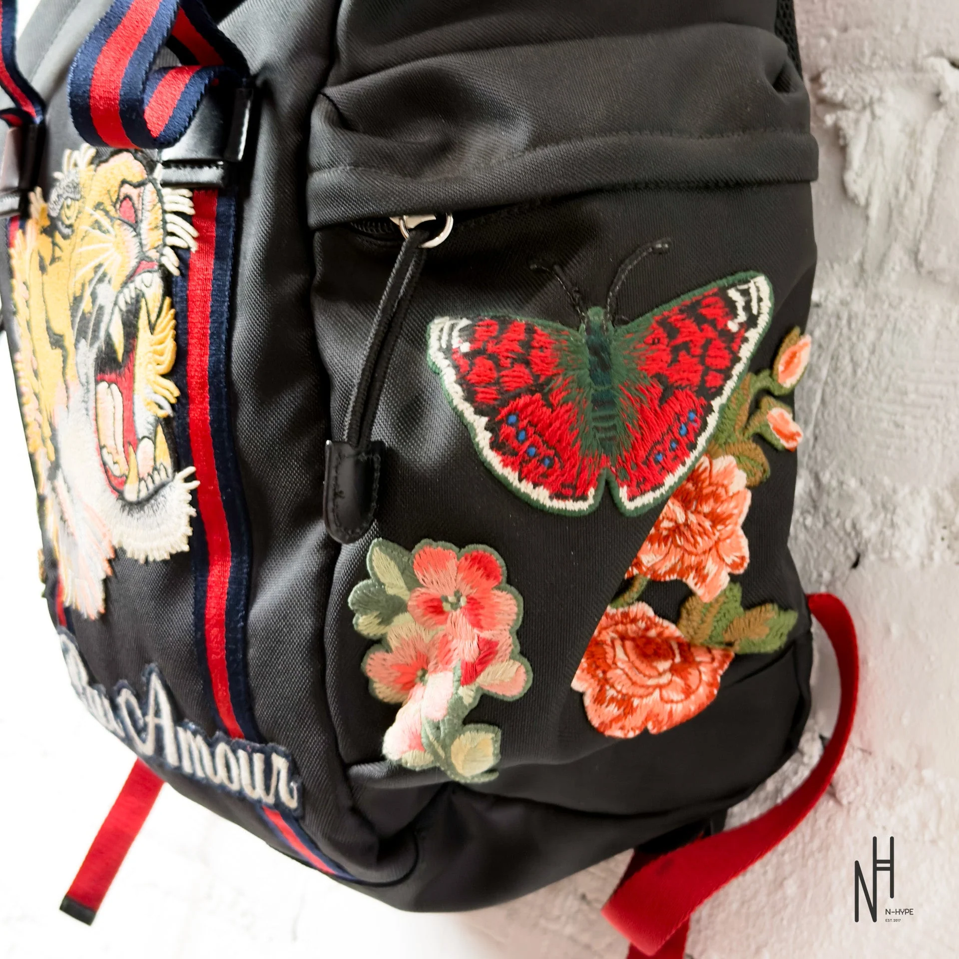 Gucci Nylon Tiger Backpack - Black - Image 5