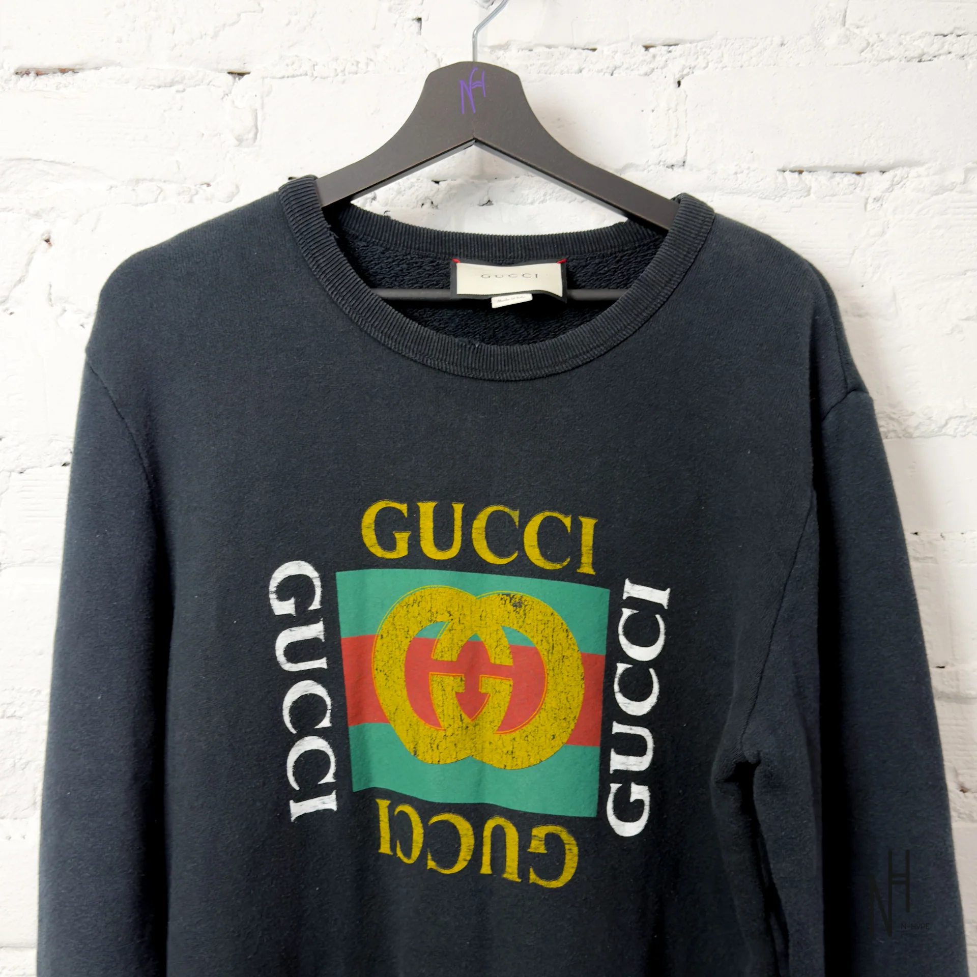 Gucci Vintage Logo Crewneck Black - Image 2
